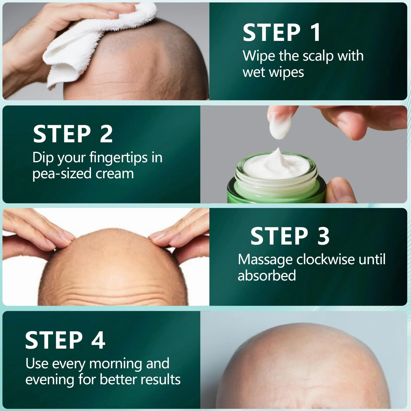 Crema Teste Rasate 50ml Idratante Lenitivo Nutriente Cura Cuoio Capelluto Dopo Rasatura Non Grassa Uomo Calvo