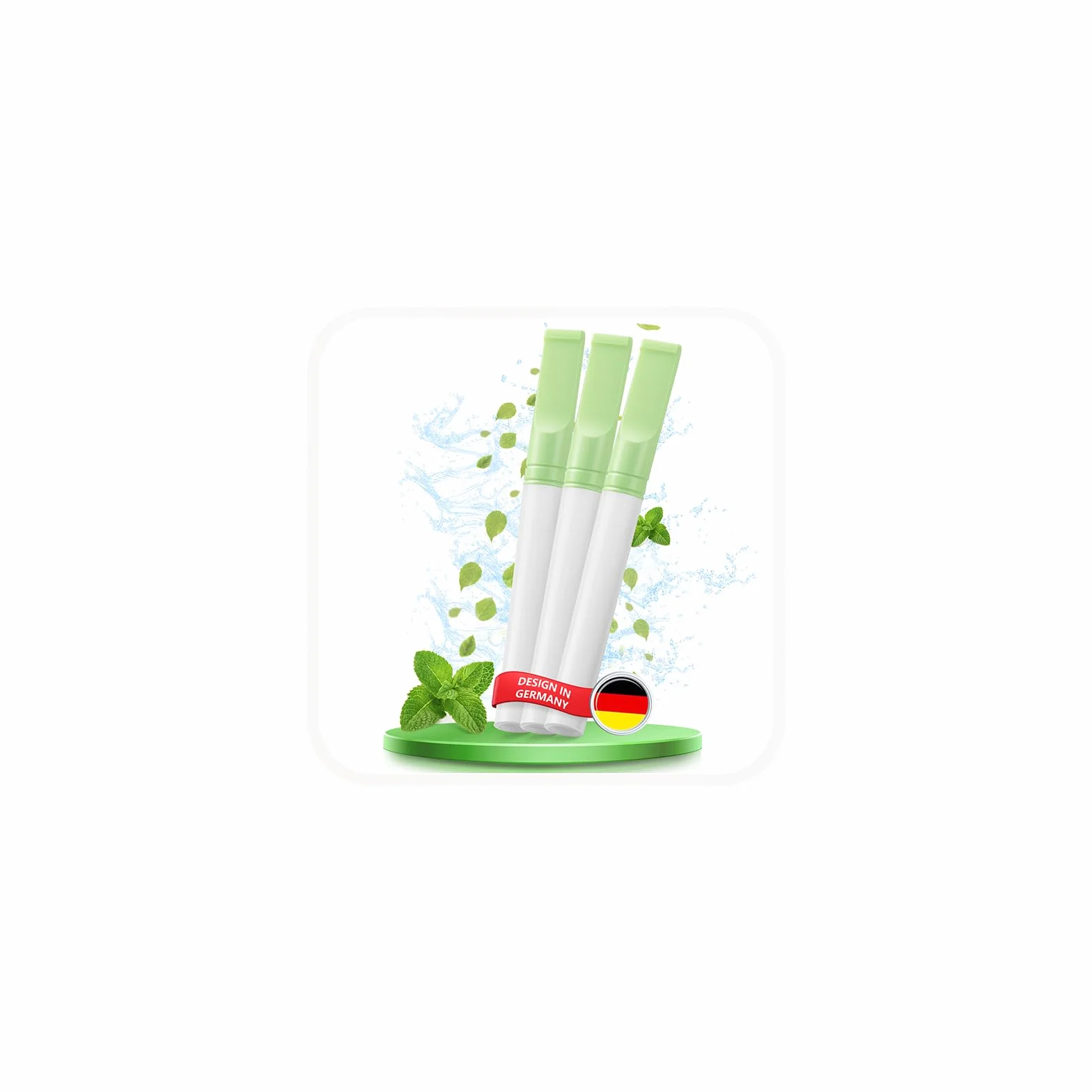 S1.0 3 PCS Smettere di Fumare Inalatore con Cartucce Filtro al Gusto di Menta Per Migliorare Respirazione Verde