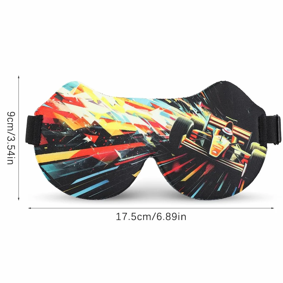 Mascherina per Dormire Bambini, 3D Benda per Dormire, Maschera Occhi per Dormire, F1 racing