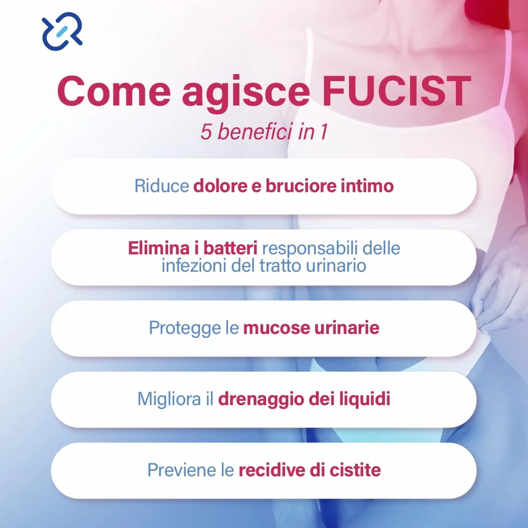 FUCIST Integratore Vie Urinarie con D-Mannosio 1000 Mg, Mirtillo Rosso e PEA Palmitoiletanolamide, Alta concentrazione per Candida Cistite in Stick Orosolubili pronti all'uso