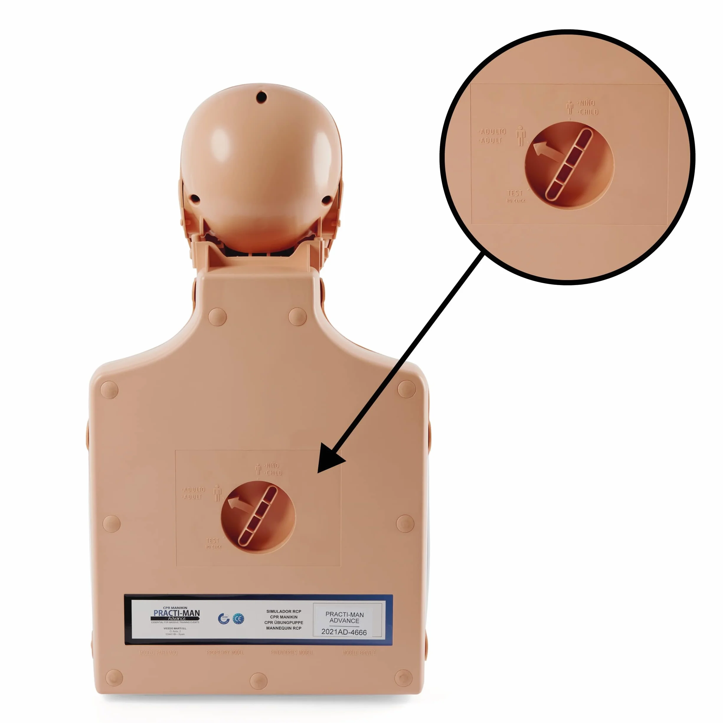 Pulox Practi-Man Advance Bambola di rianimazione da allenamento con impugnatura Esmarch