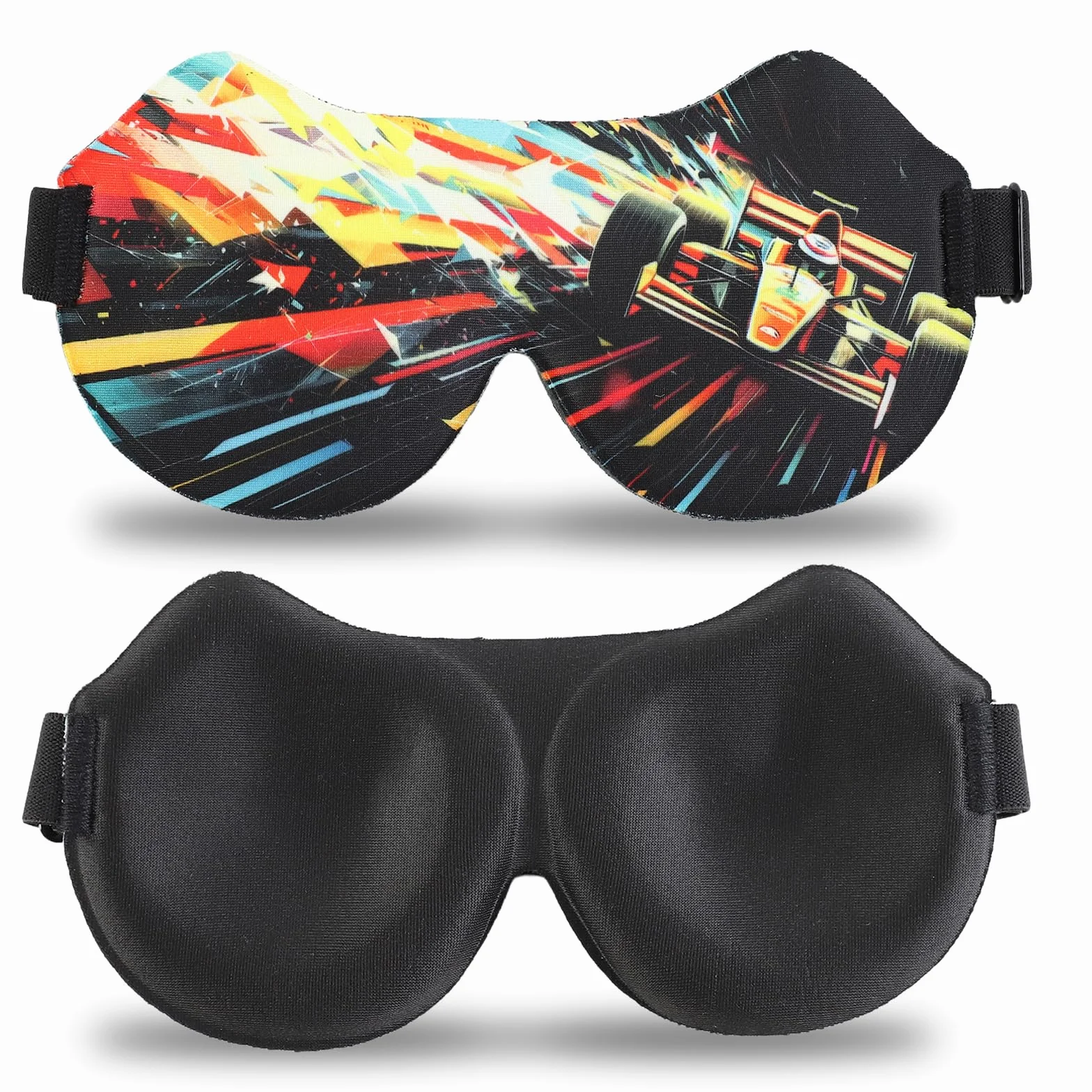 Mascherina per Dormire Bambini, 3D Benda per Dormire, Maschera Occhi per Dormire, F1 racing