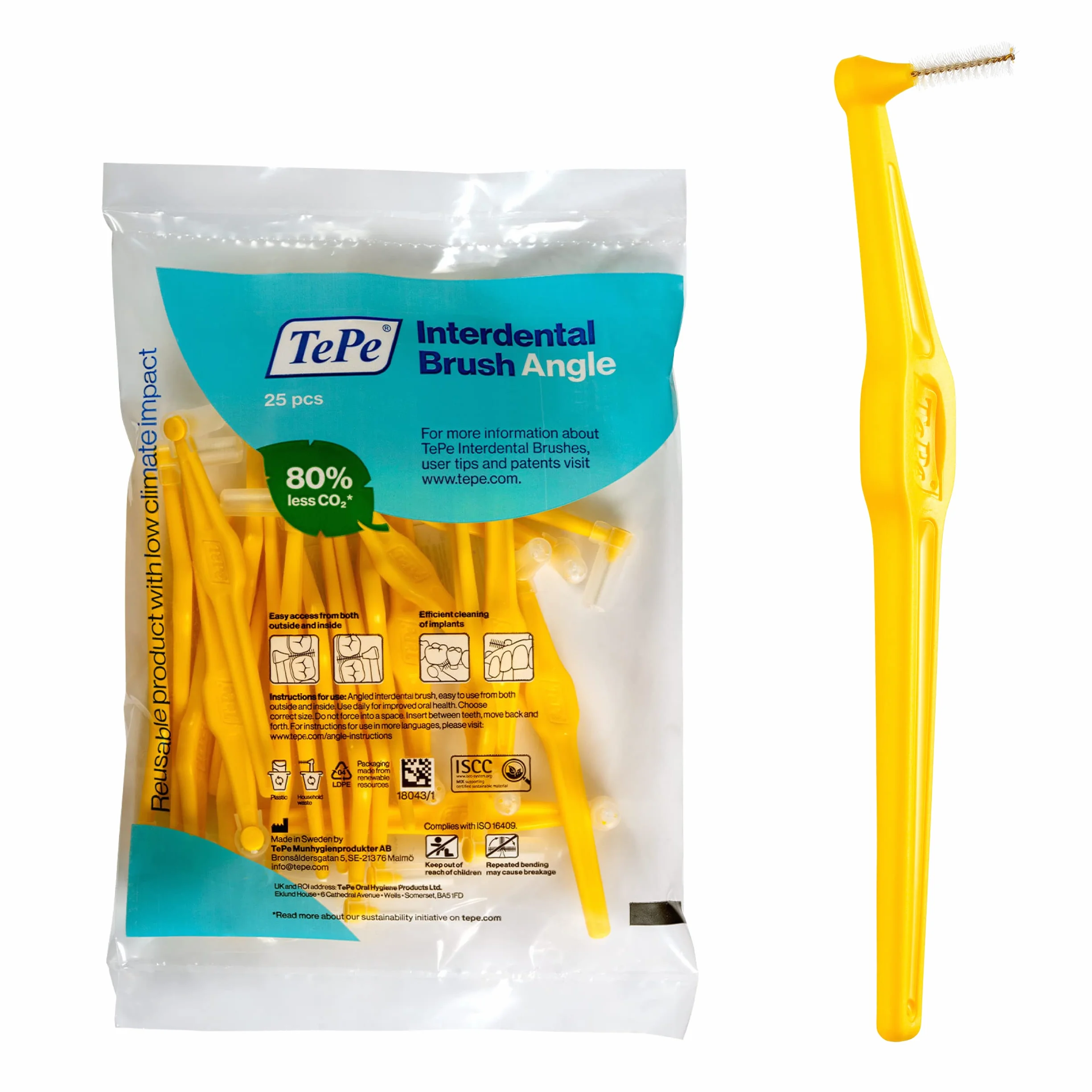 Tepe Spazzola interdentale angolare 0,7 mm, confezione da 25