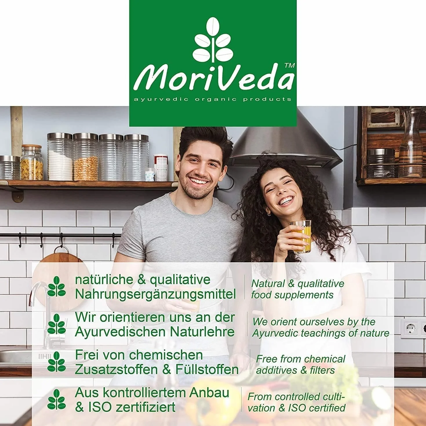 Ashwagandha capsule 1200mg - 100% polvere di radice - 60 giorni di fornitura - l'equilibrio, la qualità della vita e la pace interiore - dall'India - vegan e senza glutine - da MoriVeda - 120 pezzi