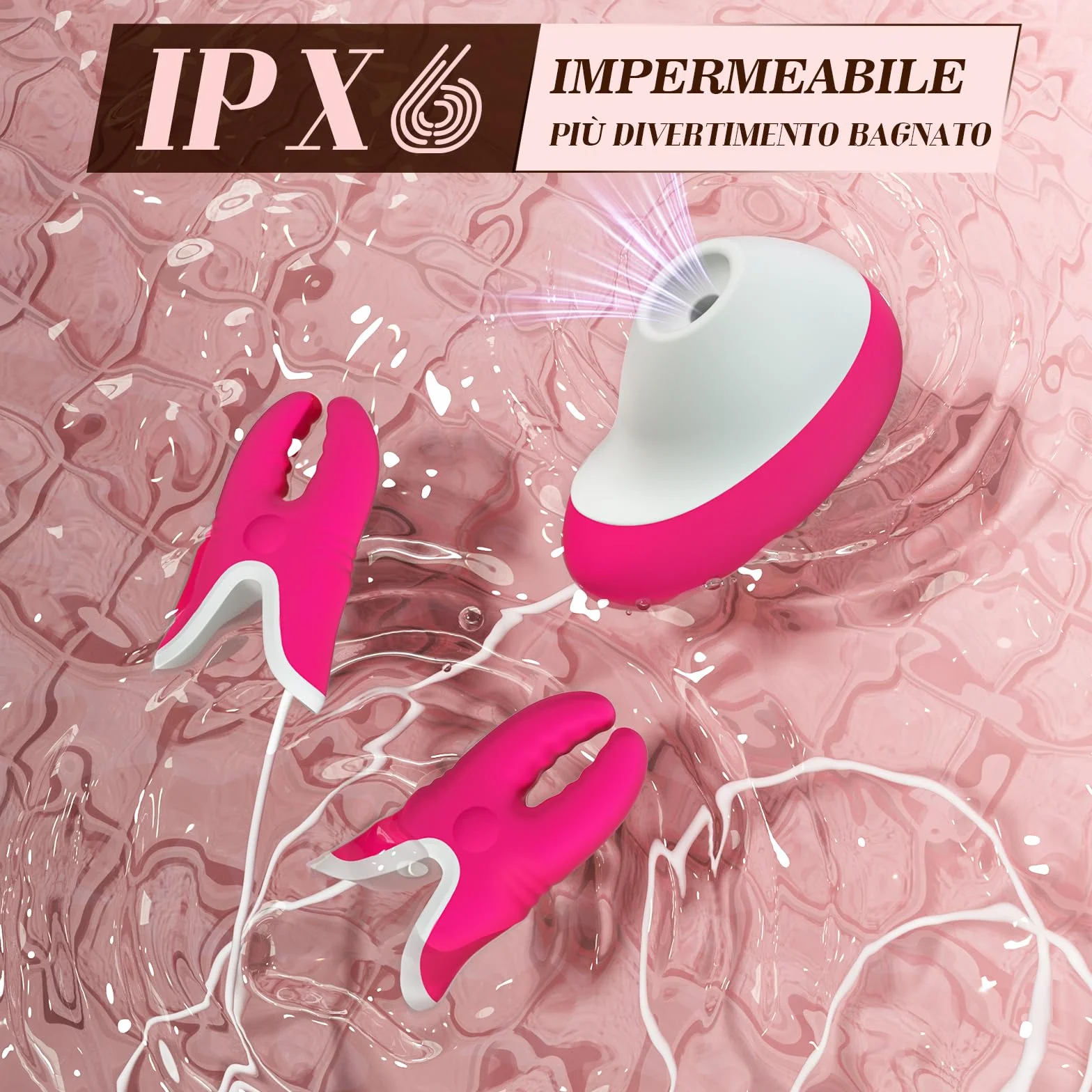 Pinze per Capezzoli Vibratore Giochi Erotiici per Coppie - Sexytoysys Vibratoreper Donna Professionale Sex Toys Succhia Stimolatore Clitoride Femminile, Vibratori Bdsm Toy Sessuali per Adulti Sexy