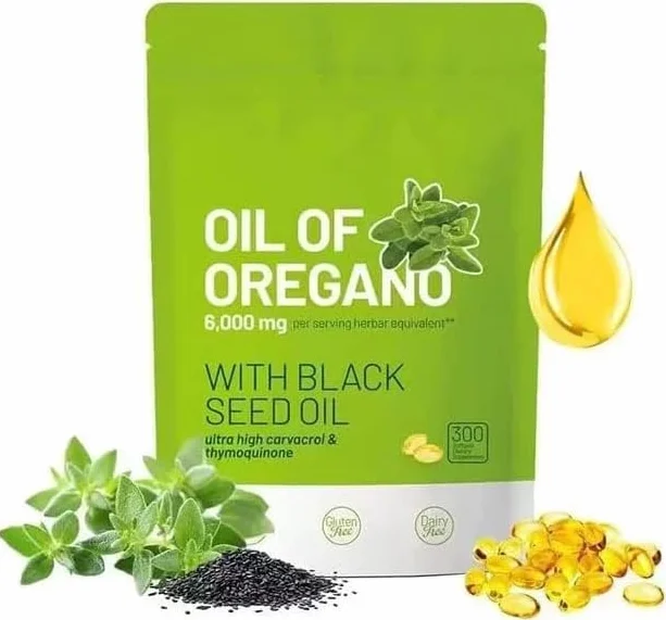 Olio Di Origano E Olio Di Semi Neri Non OGM 300 Softgels