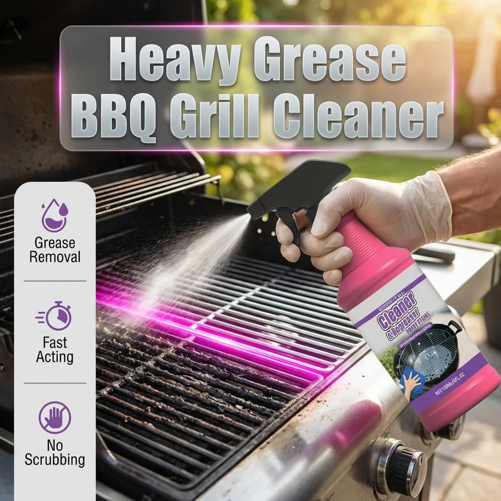 Sgrassatore Forni e Griglie, BBQ Grill Cleaner Heavy-Duty, Fast-Acting, 1Pcs