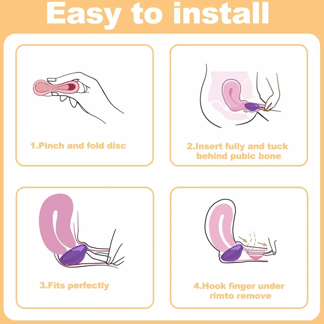 IKOPFLN 2 pezzi di disco mestruale, disco mestruale riutilizzabile, coppetta mestruale, tazze mestruali a prova di perdita realizzate in silicone, per donne sport attivi（S+L, Rosa + Viola