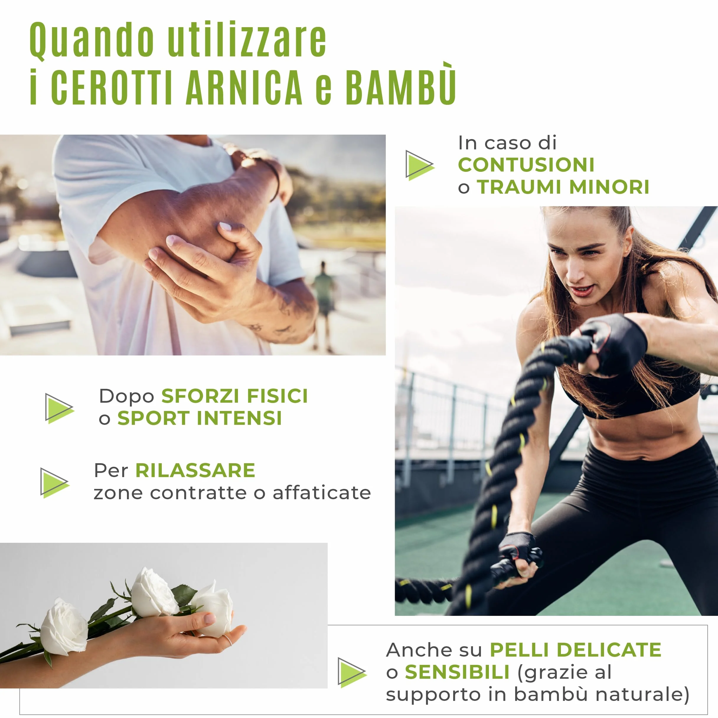 NeoArnica Bamboo Patch - Cerotto all'Arnica Montana in fibra di bambù per il sollievo e il benessere delle zone trattate
