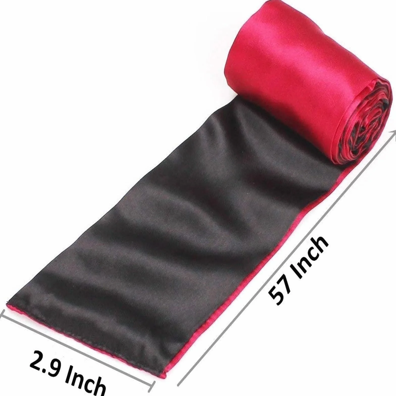 Kit Benda e Manette in Raso - Maschera Occhi Nera e Bracciale Regolabile (Nero)