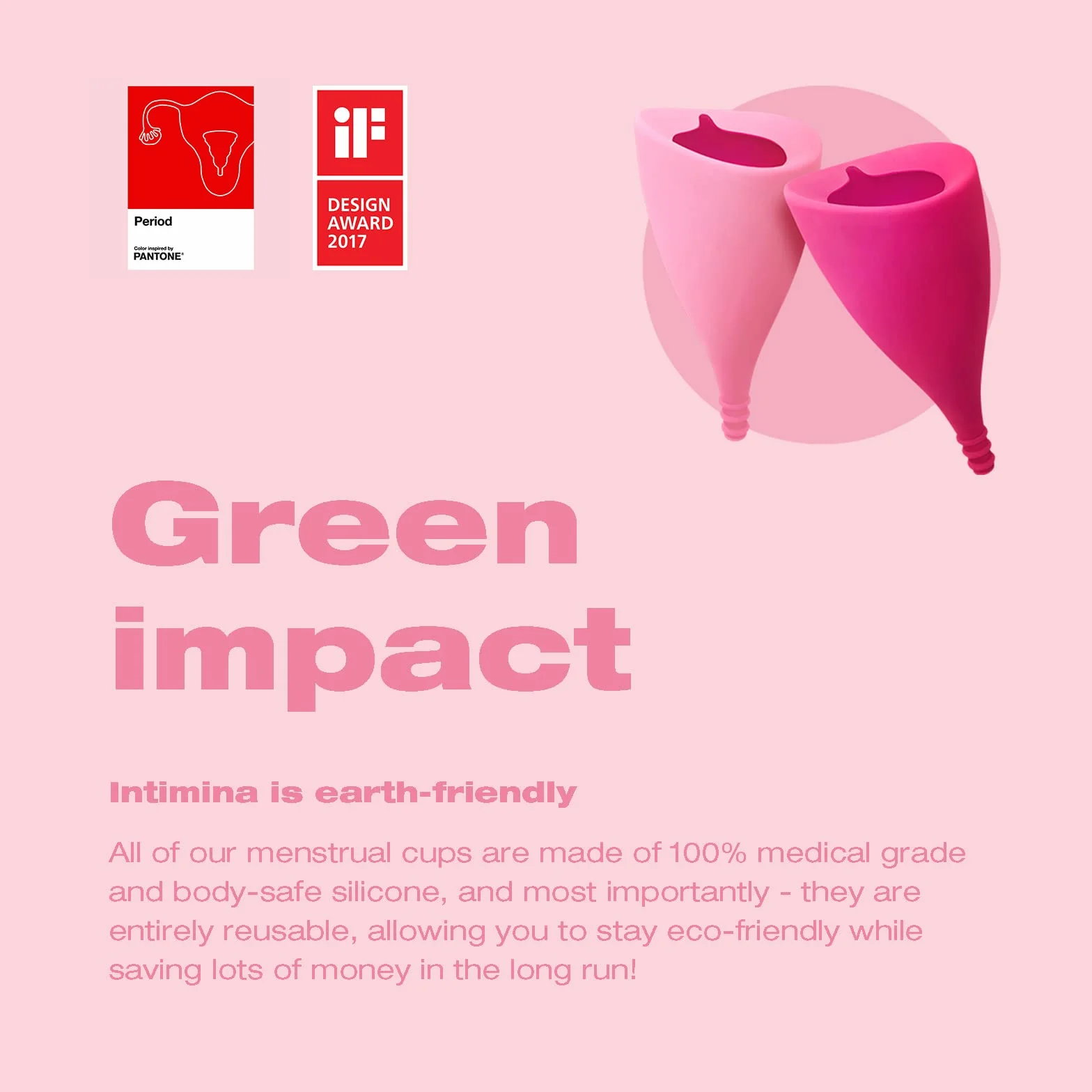 Intimina Lily Cup Size B: Coppetta Mestruale Sottile, Menstrual Cup Utilizzabile per un Massimo di 8 ore, Coppa Mestruale per Raccogliere il Flusso, Coppetta Mestruale Morbida
