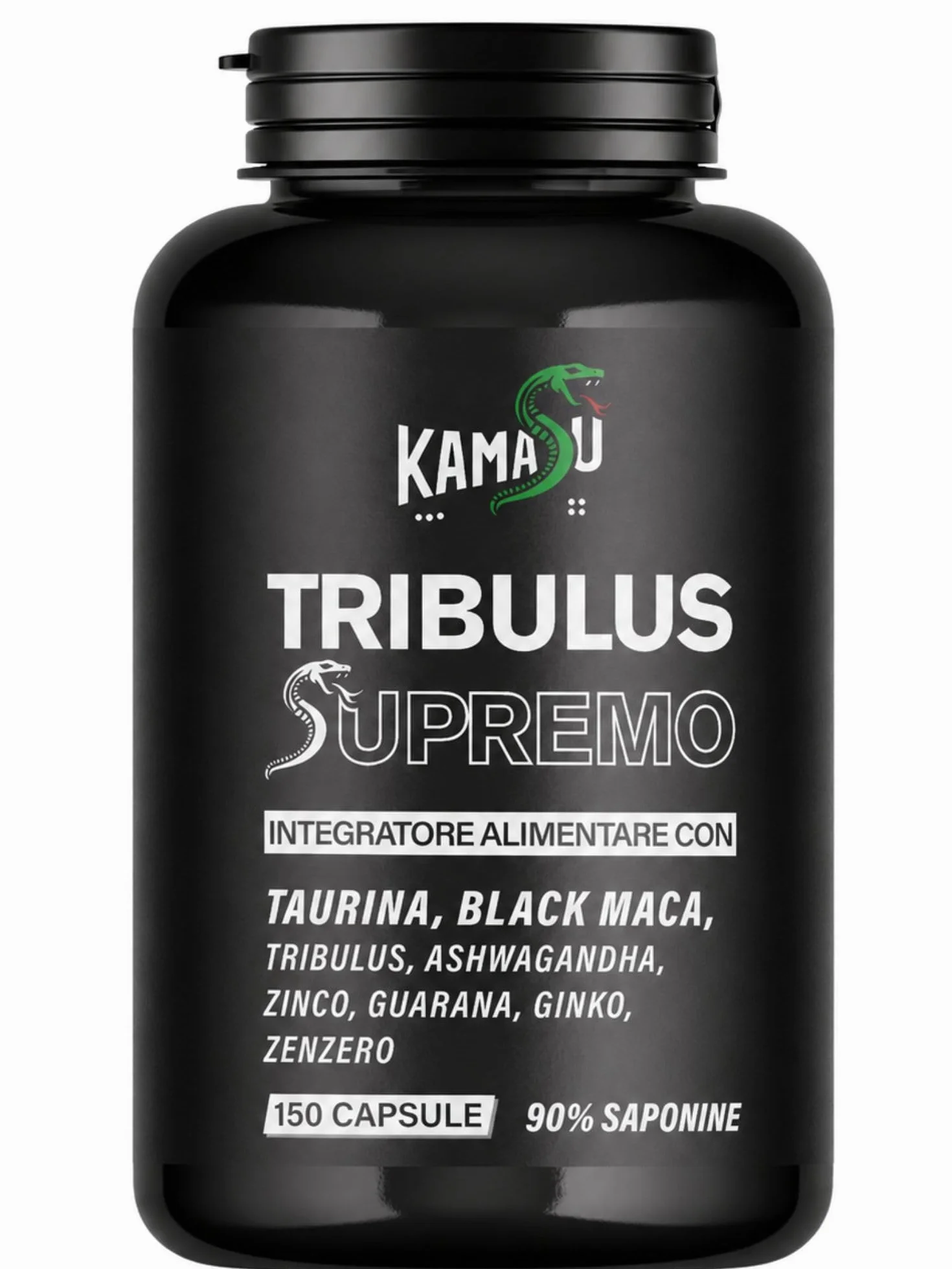 Integratore tribulus terrestris maca nera peruviana l-arginina 150 capsule ashwagandha guaranà ginko