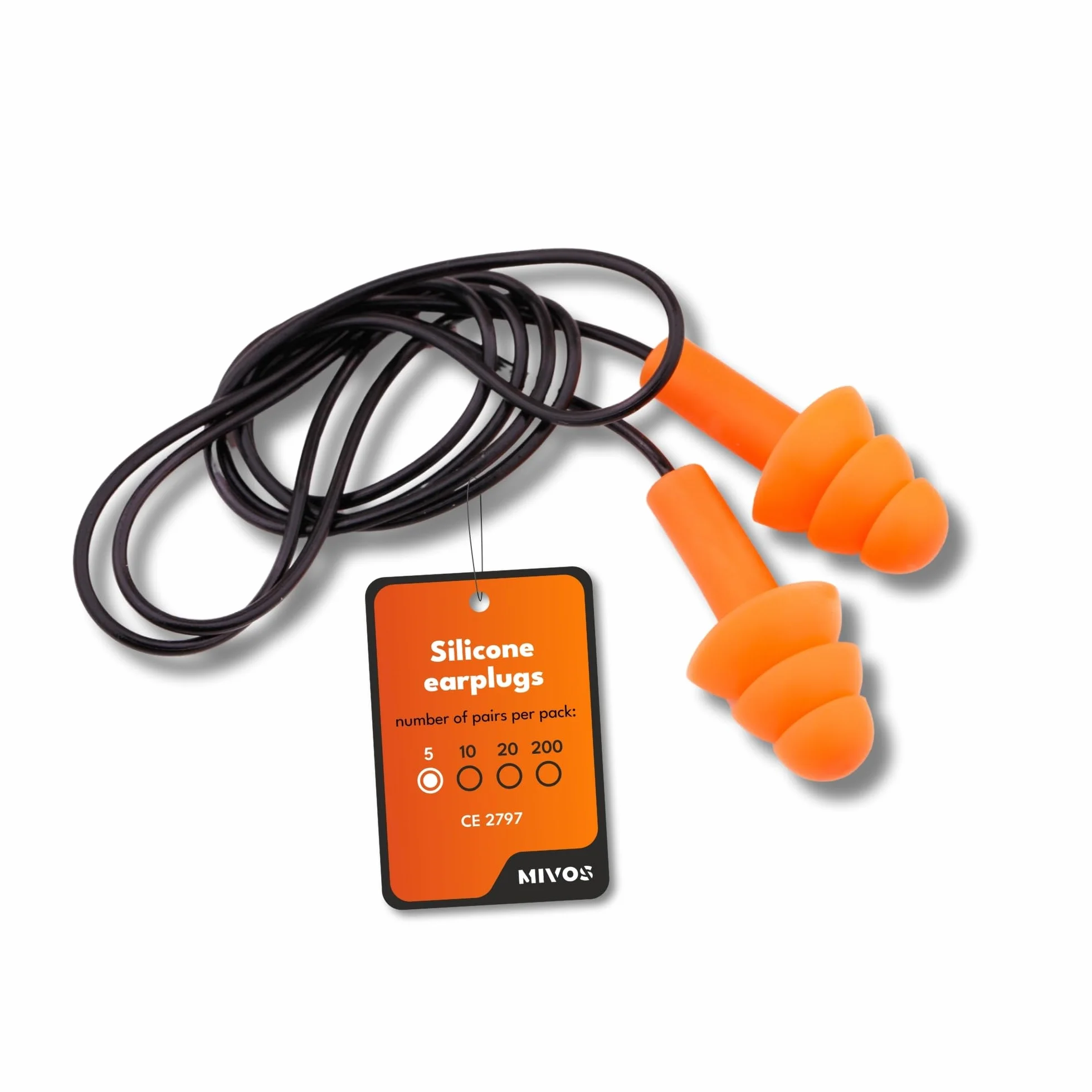 Mivos Tappi per le Orecchie Riutilizzabili in Silicone, Riduzione del Rumore 32 DB