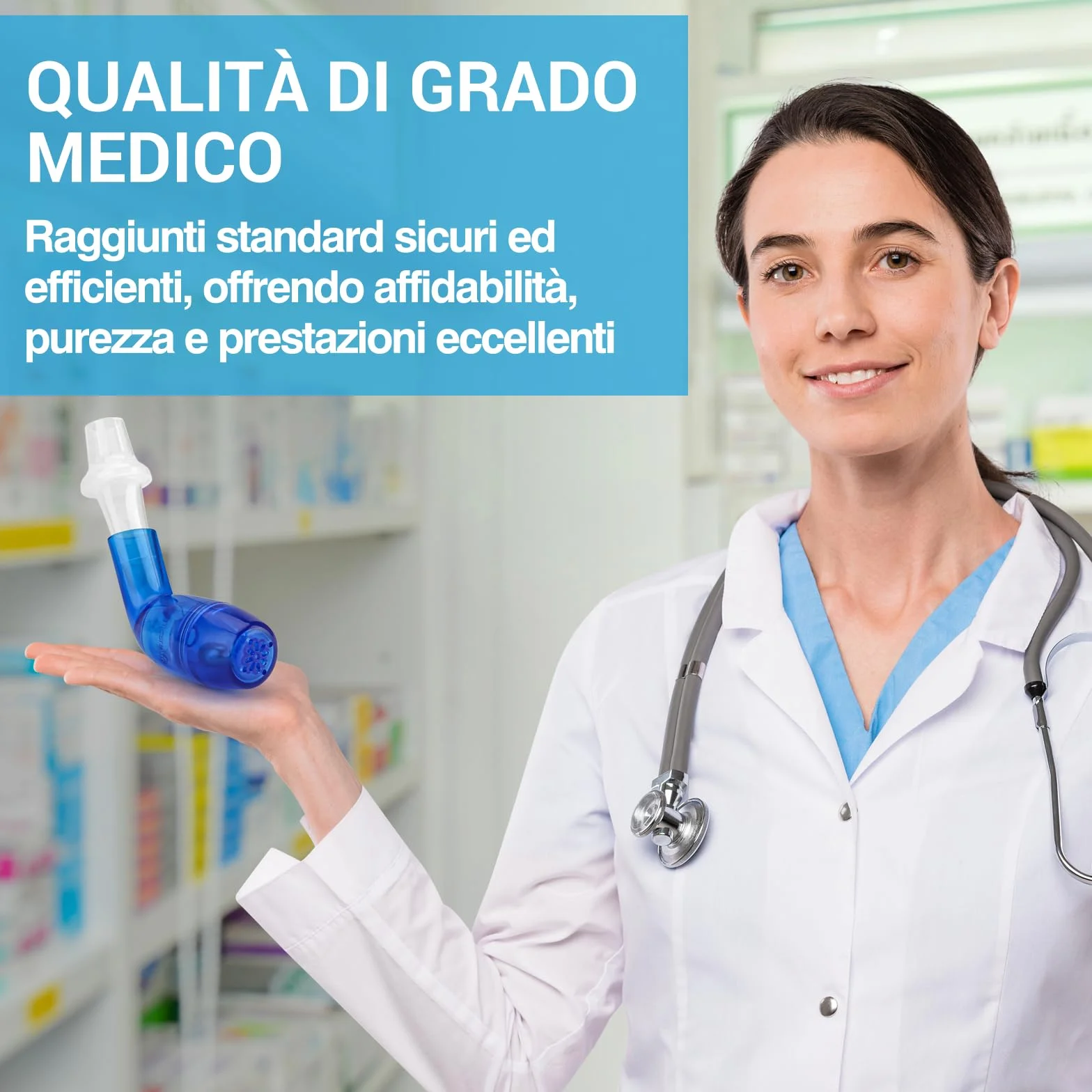 Tilcare Espansore Polmonare Dispositivo Rimozione Muco Esercizio Terapia Pulizia BPCO Asma Bronchite Fibrosi Cistica