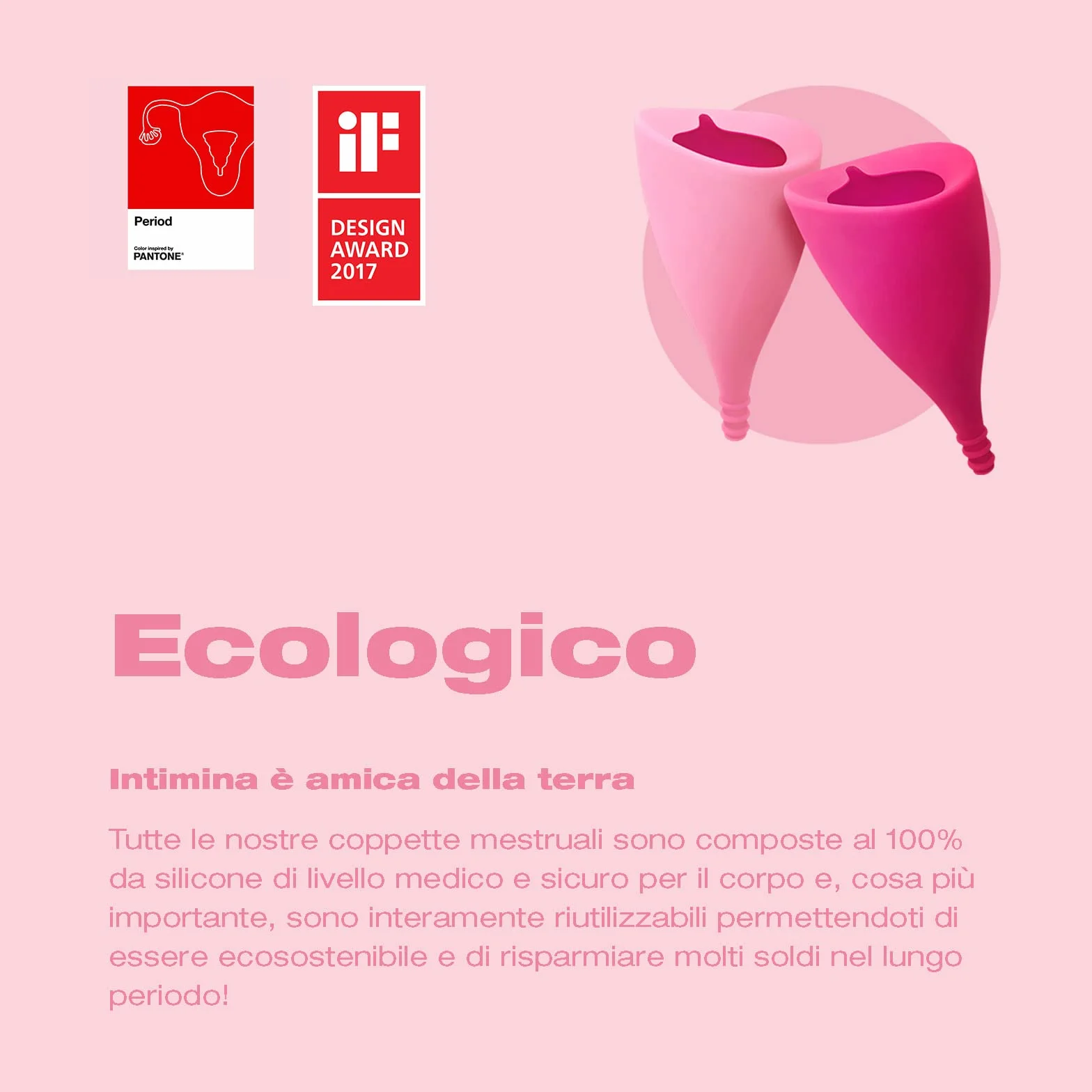 Intimina Lily Cup Compact misura Size A - Piccola Coppetta Mestruale Morbida con Design Compatto Flat-fold, Coppa Mestruale Compatta, Coppette Mestruali