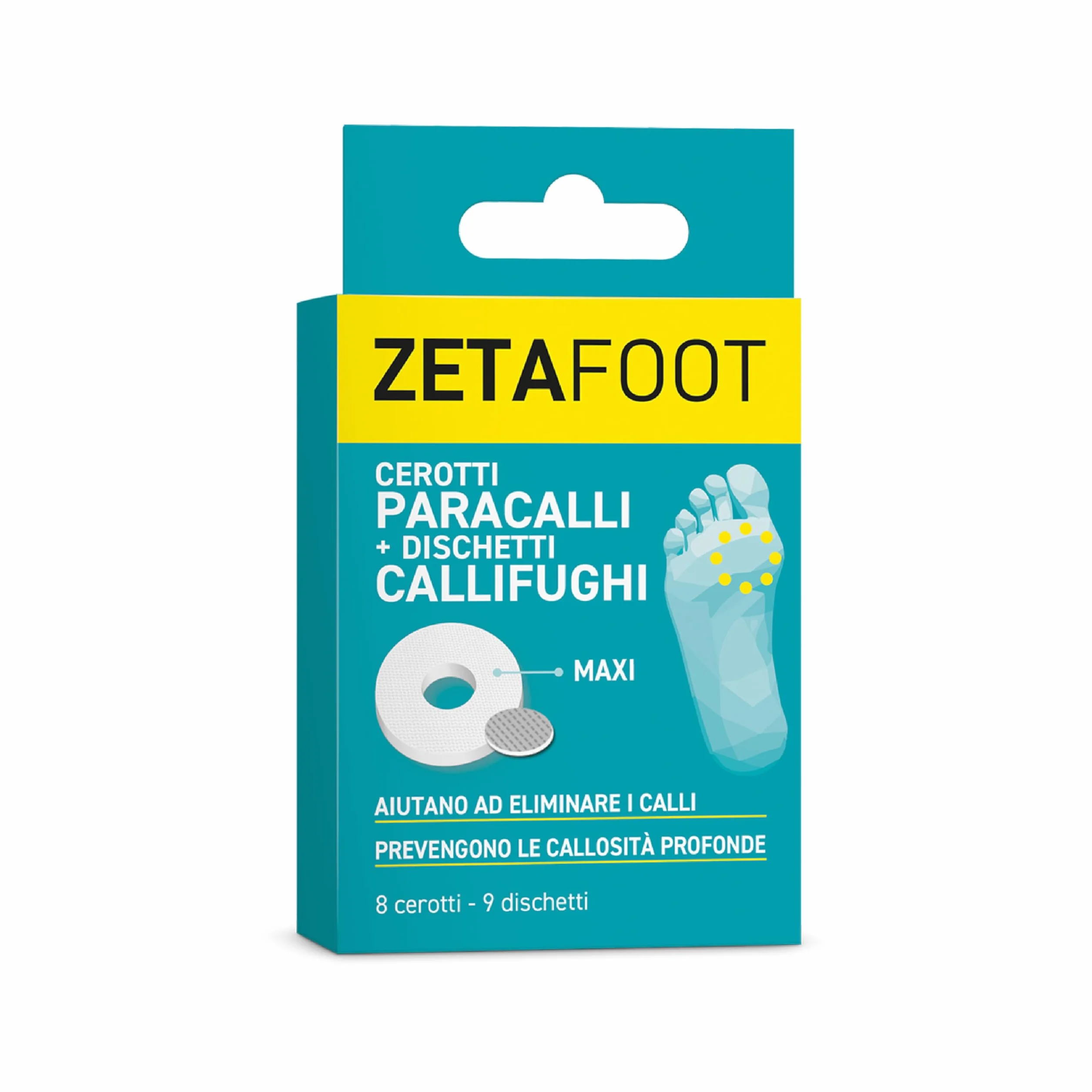 Zetafoot Cerotti Paracalli Maxi Dischetti Callifughi Protezione Trattamento Calli Morbidi Ipoallergenici Confezione 17 Pezzi