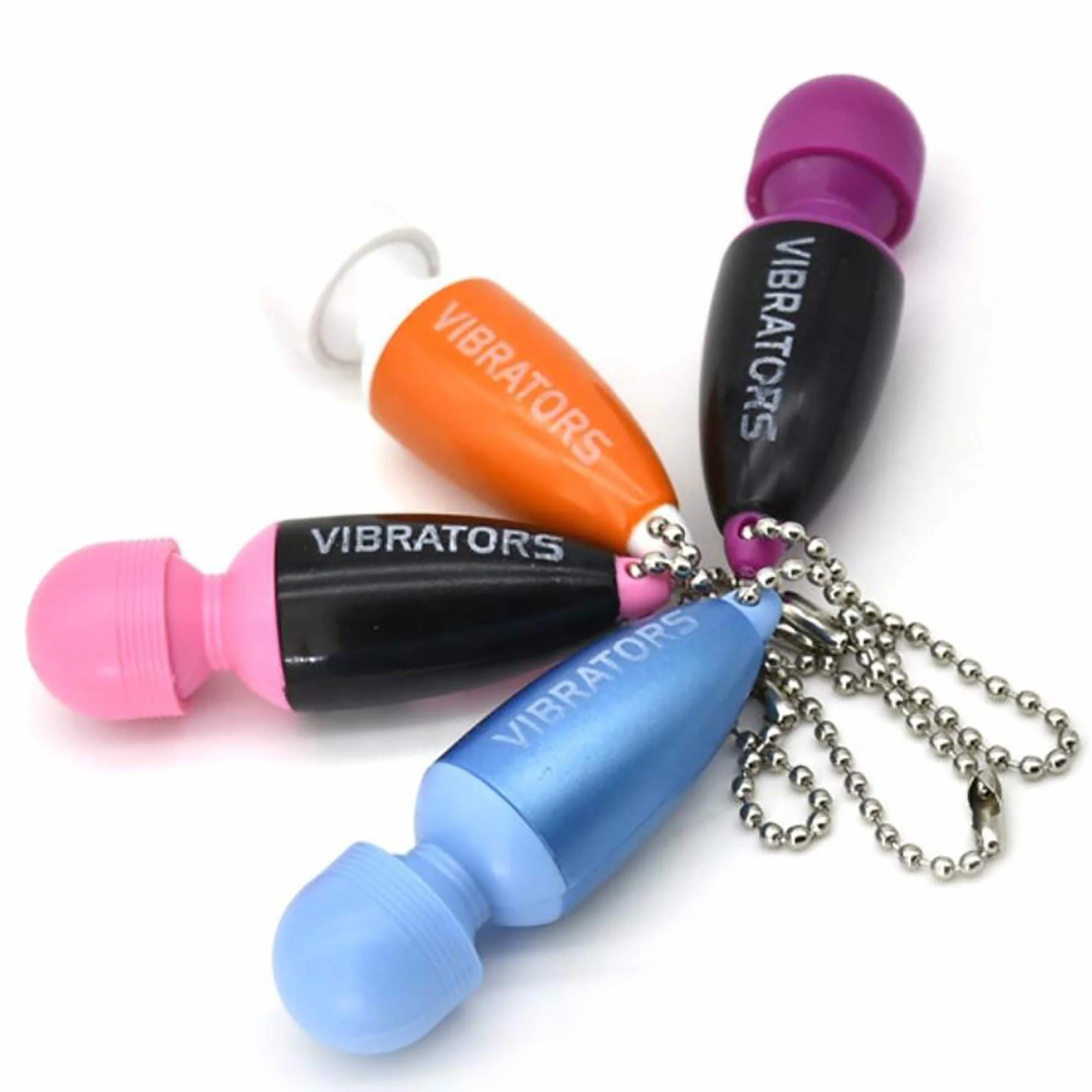 MINI VIBRATORE VAGINALE ANALE STIMOLA CLITORIDE PORTACHIAVI TASCABILE SEXY (Rosa)