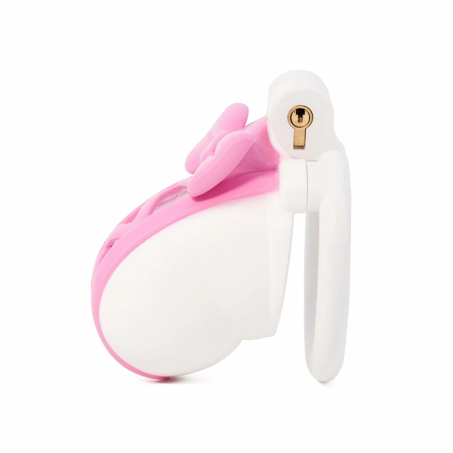 Gabbia per allenamento fitness cava maschile con anelli di 4 misure, blocchi di colore rosa e bianco, set invisibile leggero e traspirante -A84IT