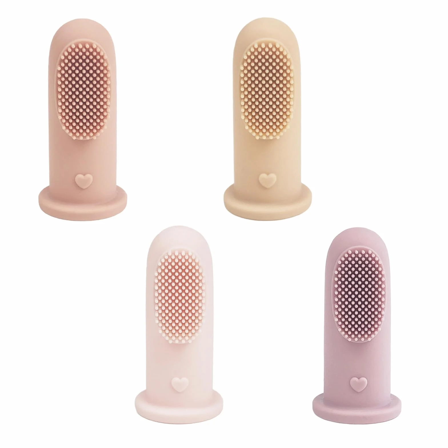 4 Pezzi Spazzolino da Dito in Silicone per Neonato Bambini, Igienizzare Bocca e Lingua Spazzolini Neonati Pulitore Gengive (Multicolore)