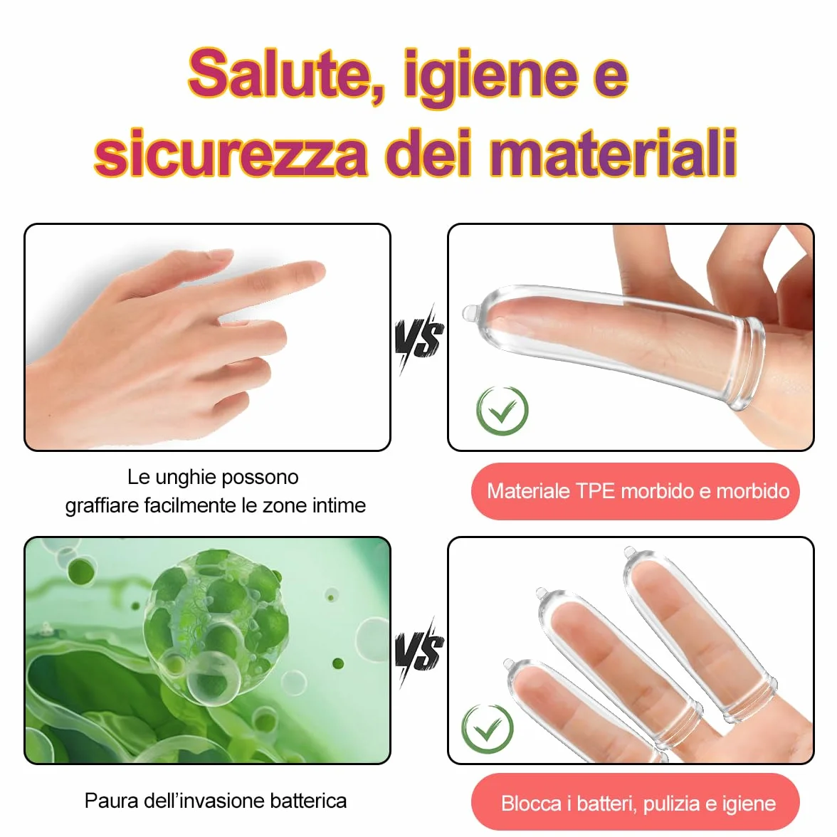 2 manicotti per le dita