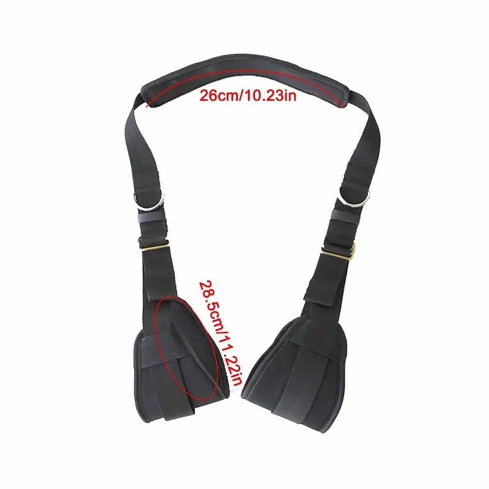 1 set di set sportivi per esercizi per gambe yoga in nylon nero per esercizi per le gambe