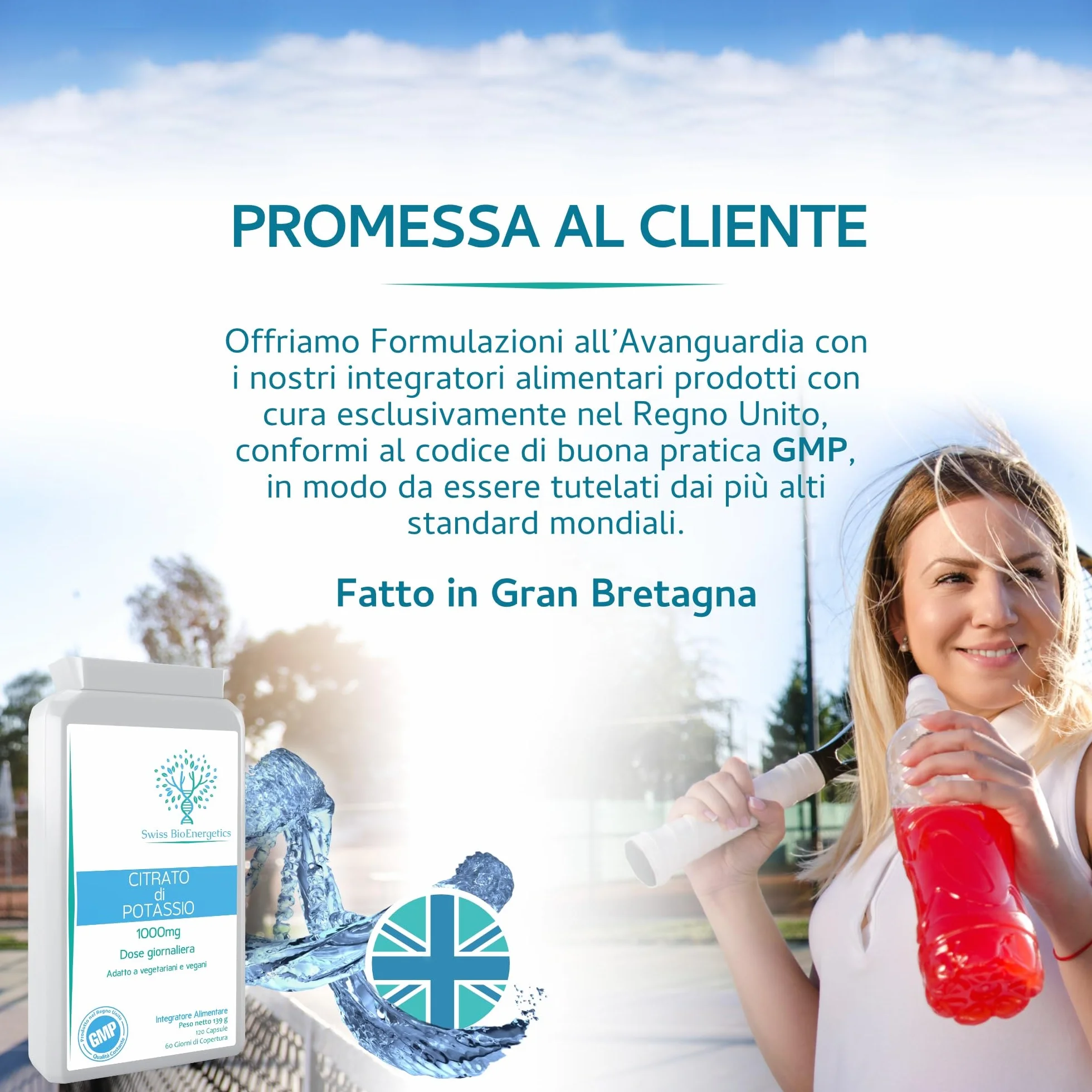 Citrato di potassio 1000 mg al giorno - 120 capsule vegane - Supporto elettrolitico ad alta resistenza con una biodisponibilità e un assorbimento eccellenti - Ottimo per la chetogenesi e il digiuno