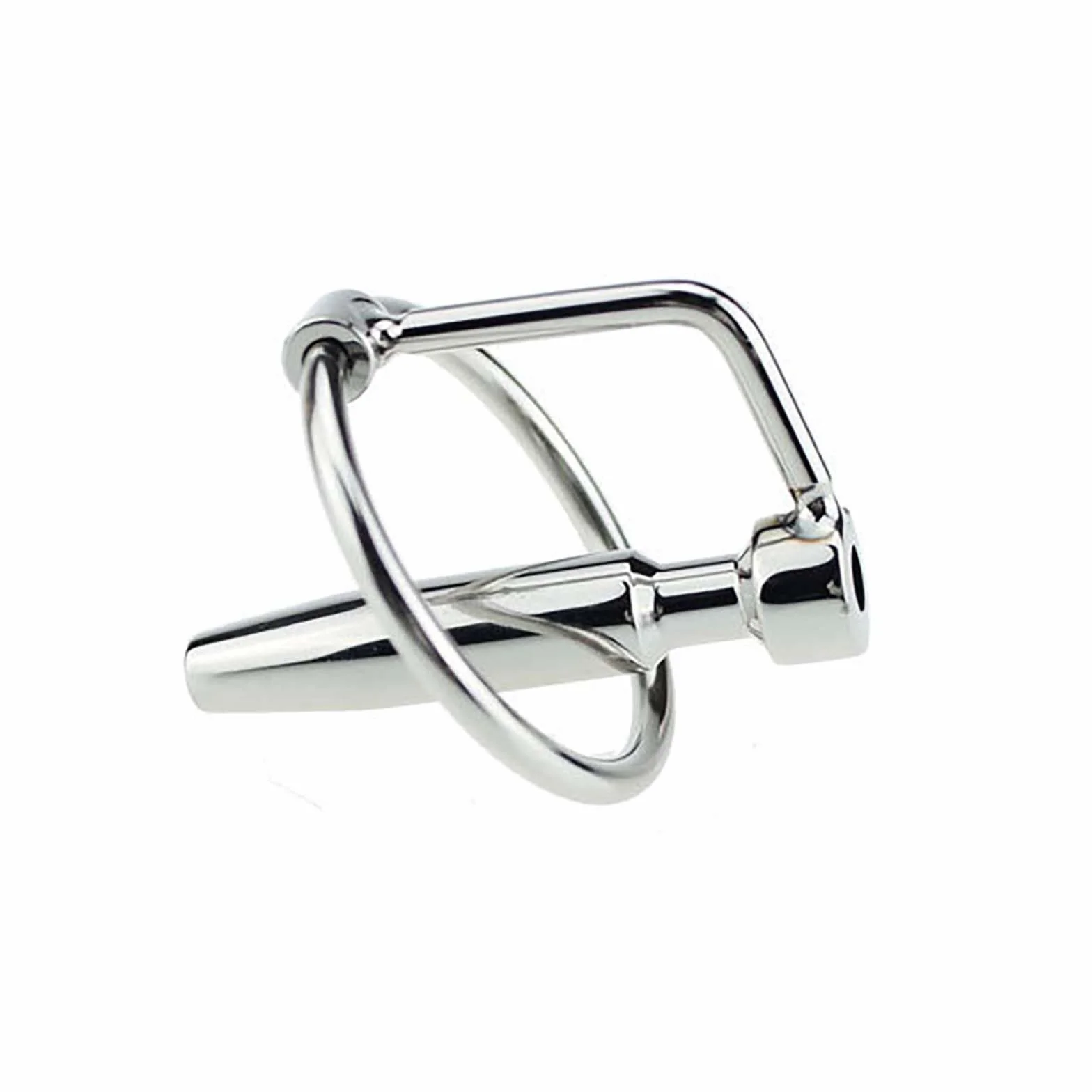 Sonda in acciaio inossidabile cava con anello in 2 misure, speciale elastico maschile per facilitare la minzione, set di allenamento speciale -D63IT