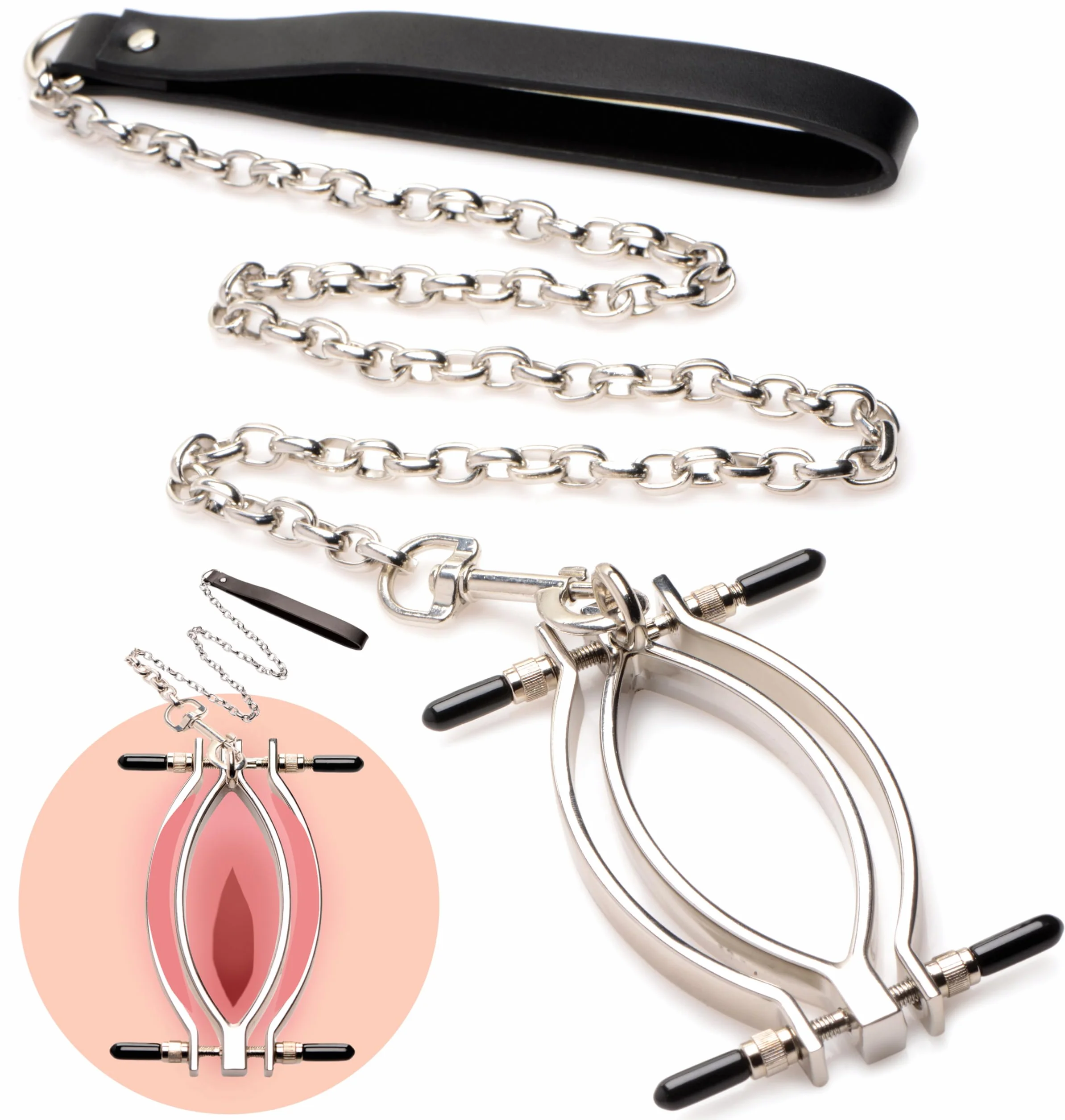 Pussy Tugger Adjustable Pussy Clamp with Leash