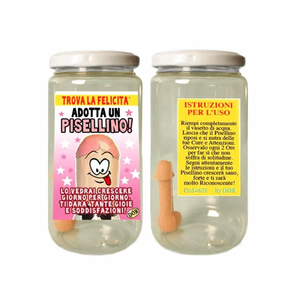 Pisello in barattolo GROWING ADOTTA UN PISELLINO e fallo crescere gadget per adulti 18+ addio al nubilato sexy hot party