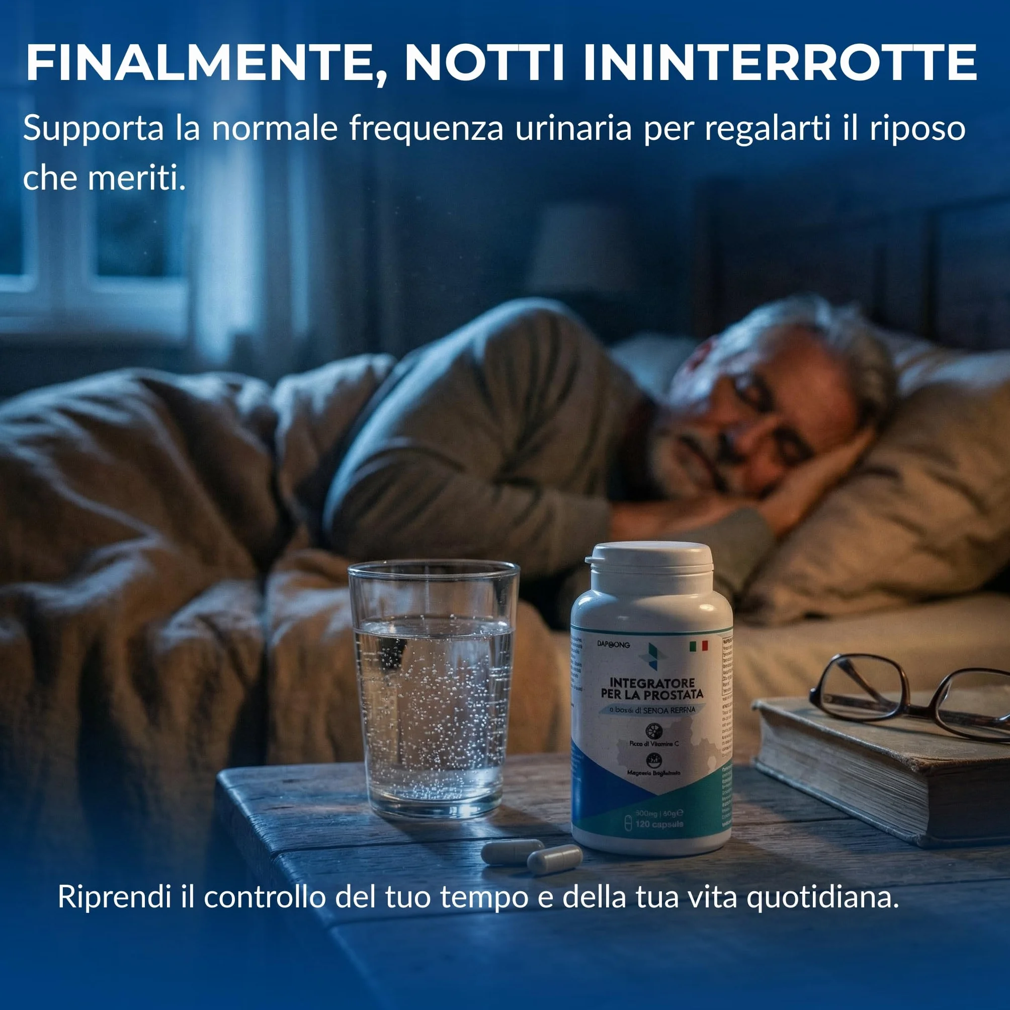Integratore Prostata Uomo Serenoa Repens Saw Palmetto Epilobio Orthosiphon Zinco Selenio Magnesio Bisglicinato Vitamina C D3 120 Capsule