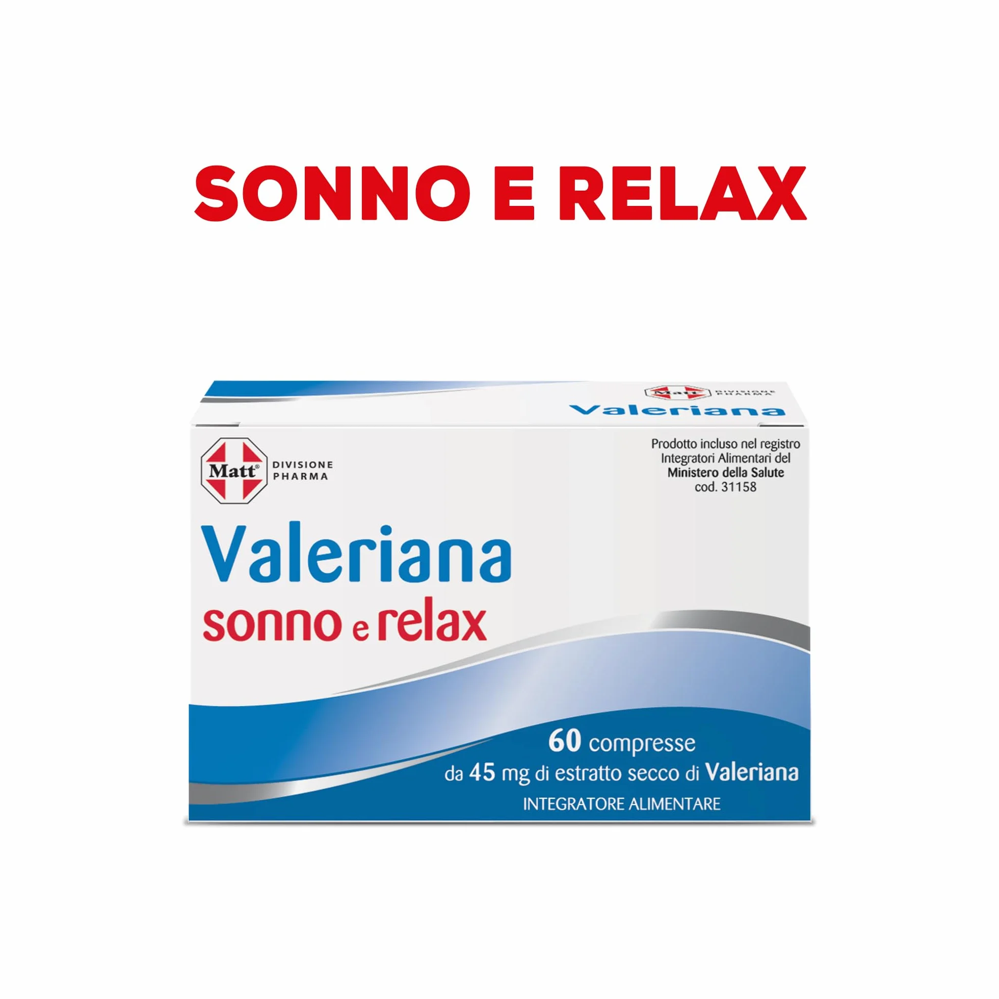 Valeriana Integratore Alimentare 60 Compresse 8.28 g per Rilassamento e Sonno