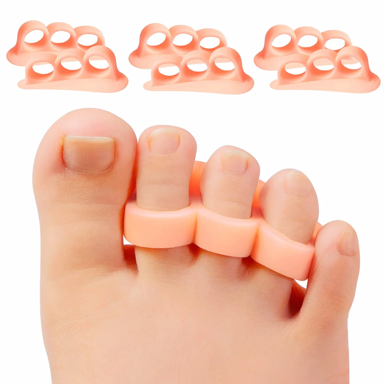 Promifun Separatori Dita Piede in Gel 6 Pezzi – Distanziatori per Dita in Silicone per Dita a Martello