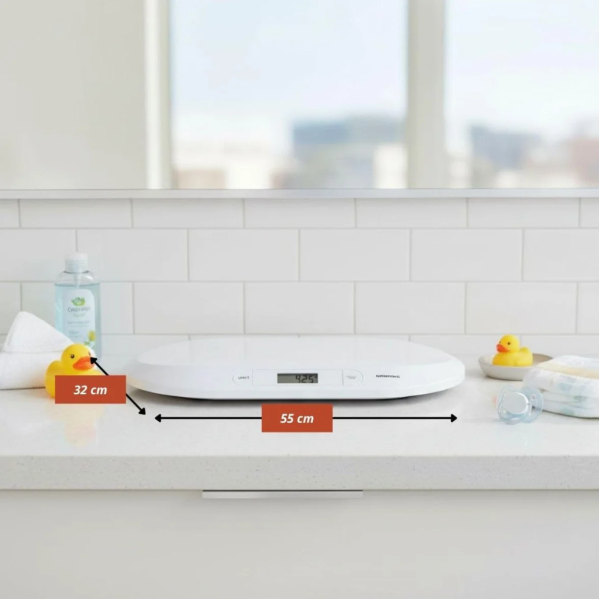 Grundig Bilancia Neonato Digitale Precisione 10 Grammi Max 20 Chili Funzione Tara Bianco