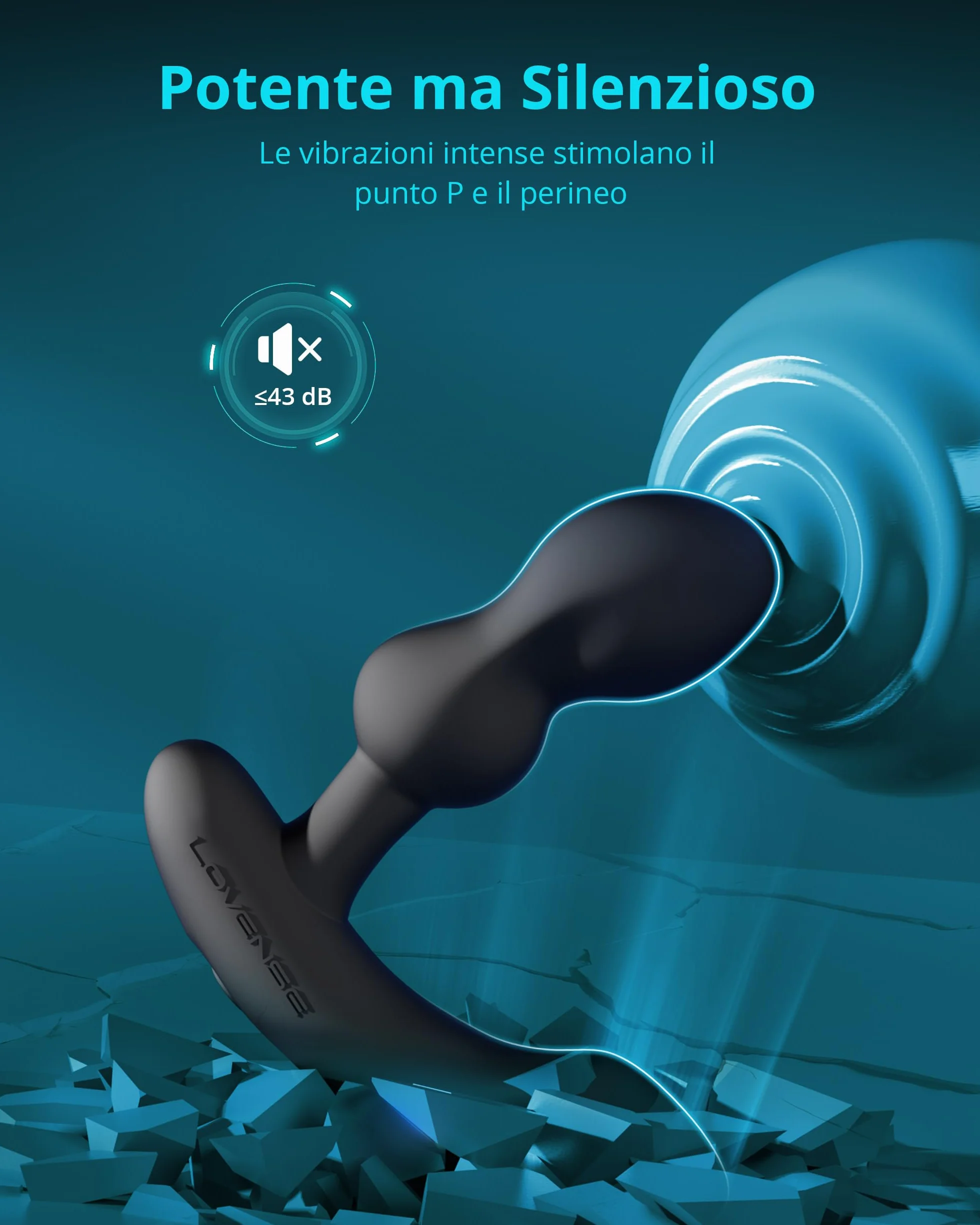 LOVENSE Edge 2 Massaggiatore Prostatico Vibrante Regolabile Bluetooth App Control, Vibratore Anale Telecomandato, Modalità di Vibrazione Personalizzate illimitate