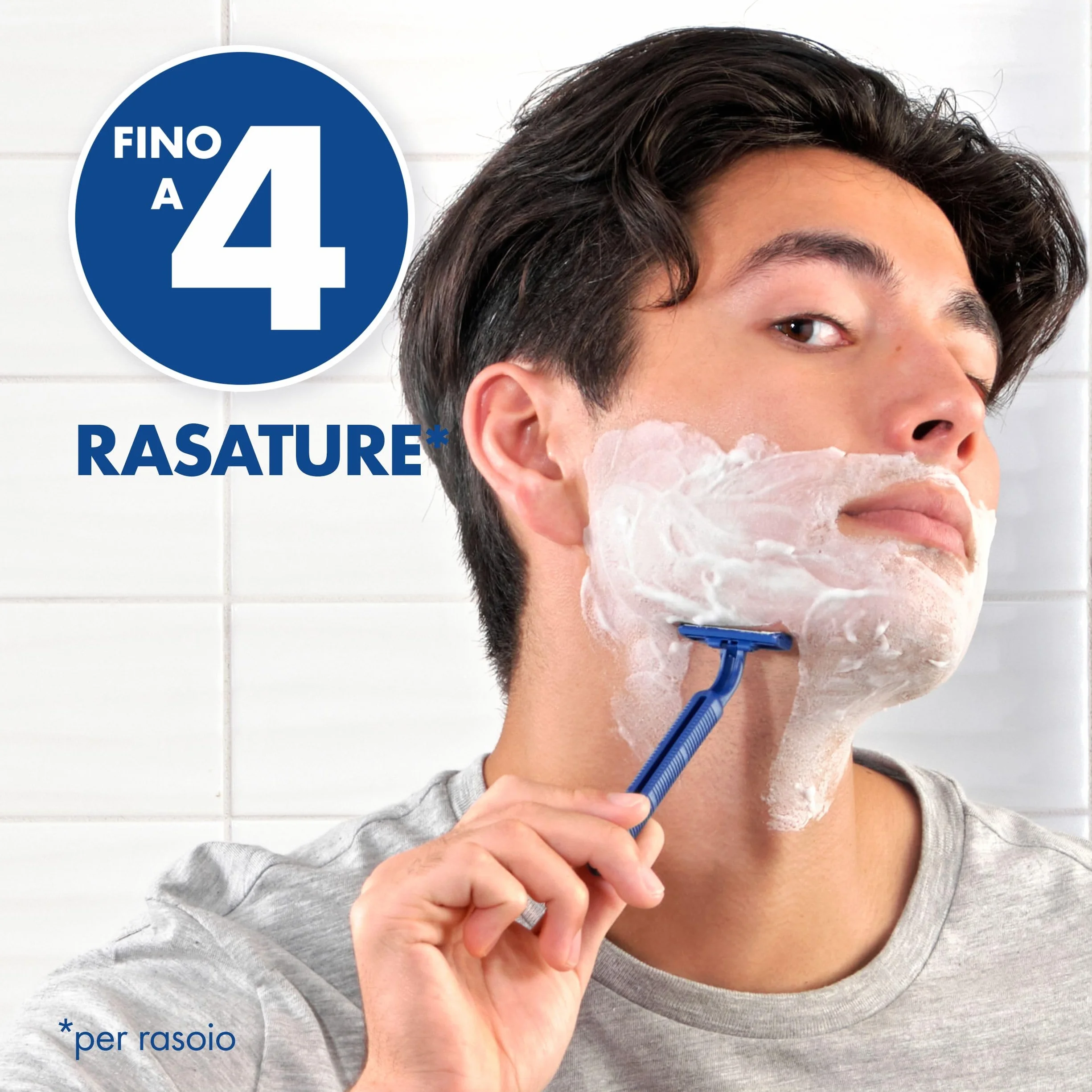 Gillette BlueII Rasoi Da Uomo Usa E Getta Confezione Da 20, Rasoio A 2 Lame Con Testina Fissa