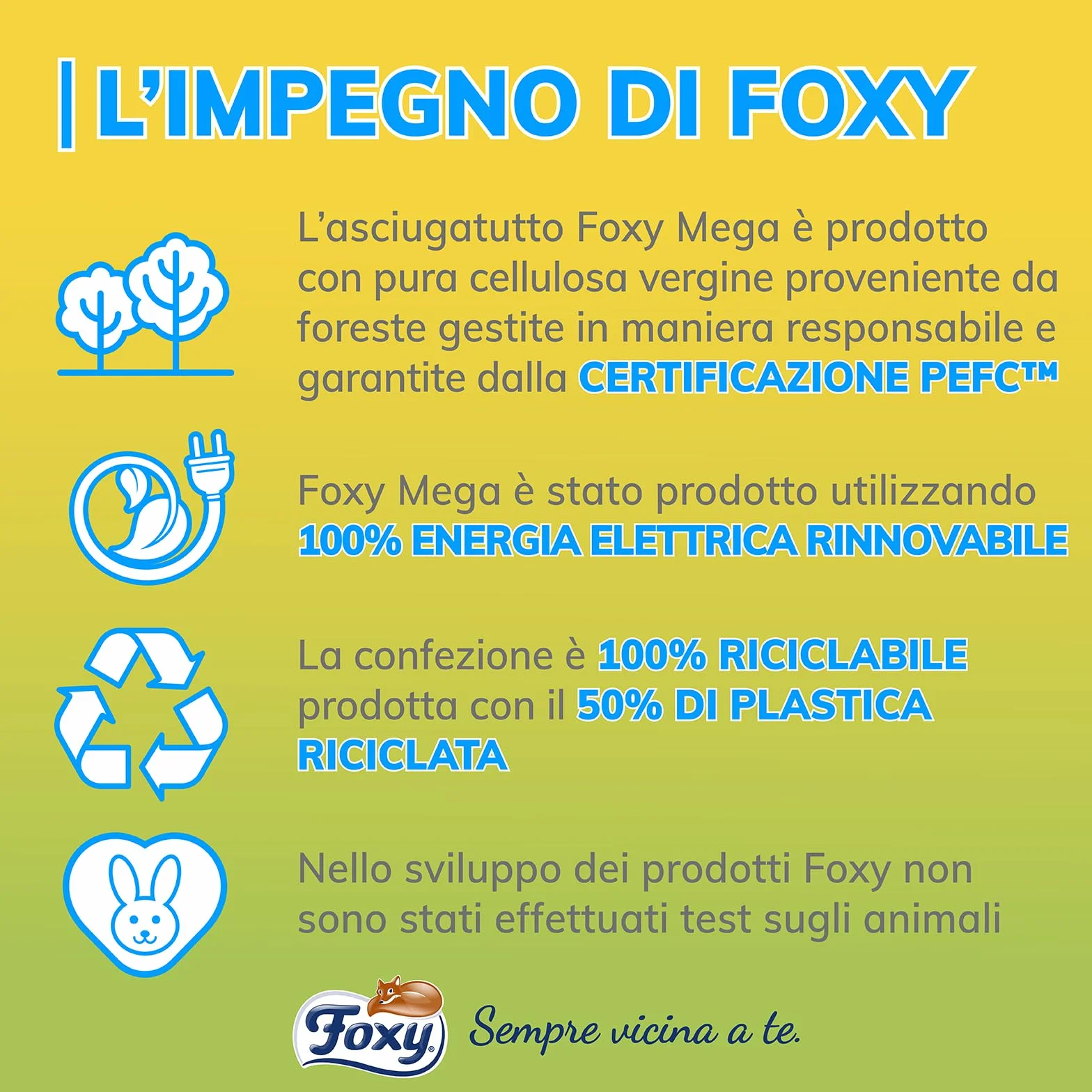 Asciugatutto Lunga Durata 18 Rotoli 95 Strappi Foxy Mega Carta