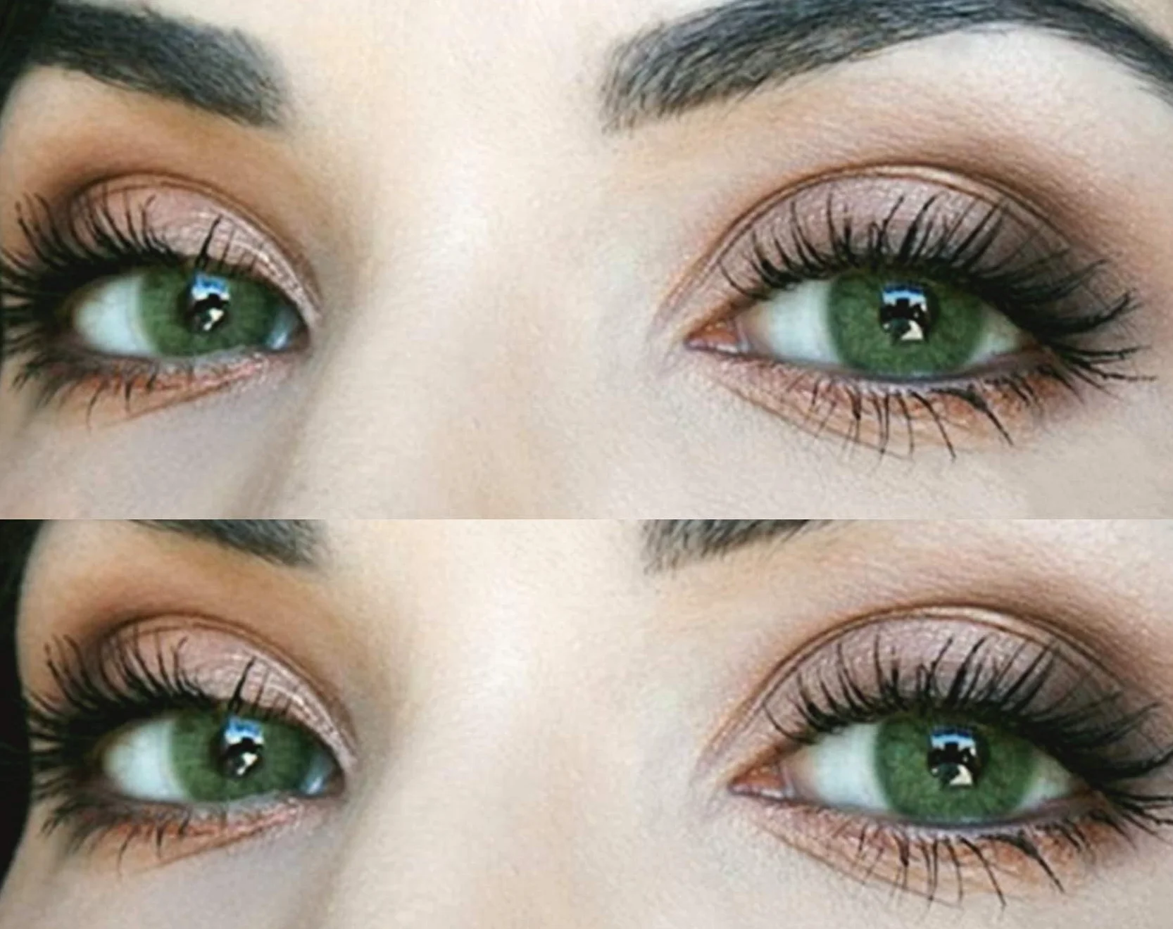 GLAMLENS Lenti a Contatto Colorate Verde Mensili Silicone Idrogel Naturali 2 Pezzi DIA 14,00 mm 0.00 Diottrie