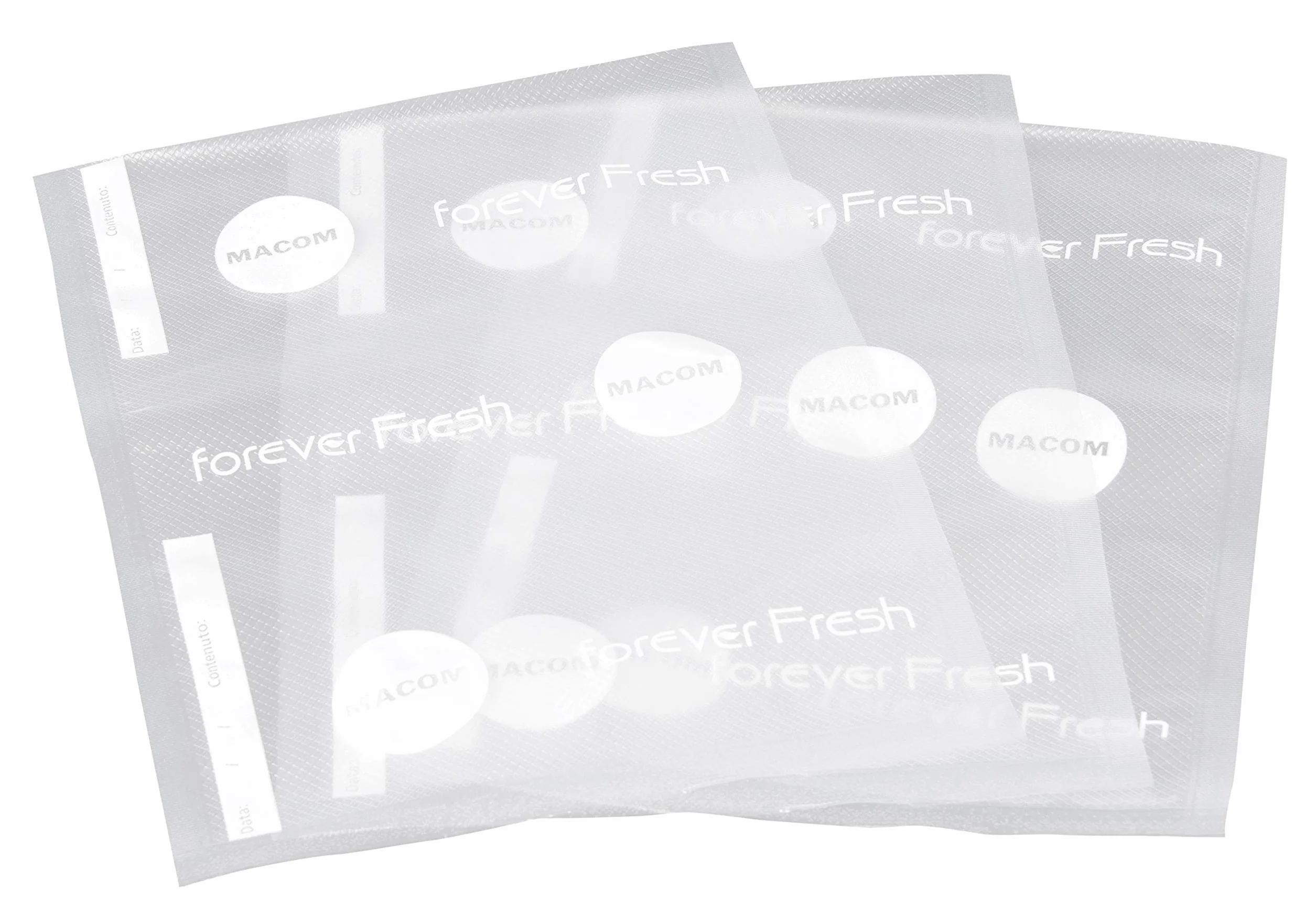 MACOM, Confezione 50 Sacchetti goffrati 20 x 28 cm per la conservazione Sottovuoto alimenti e cottura, Forever Fresh 702C, Bags 50 (Confezione da 2)
