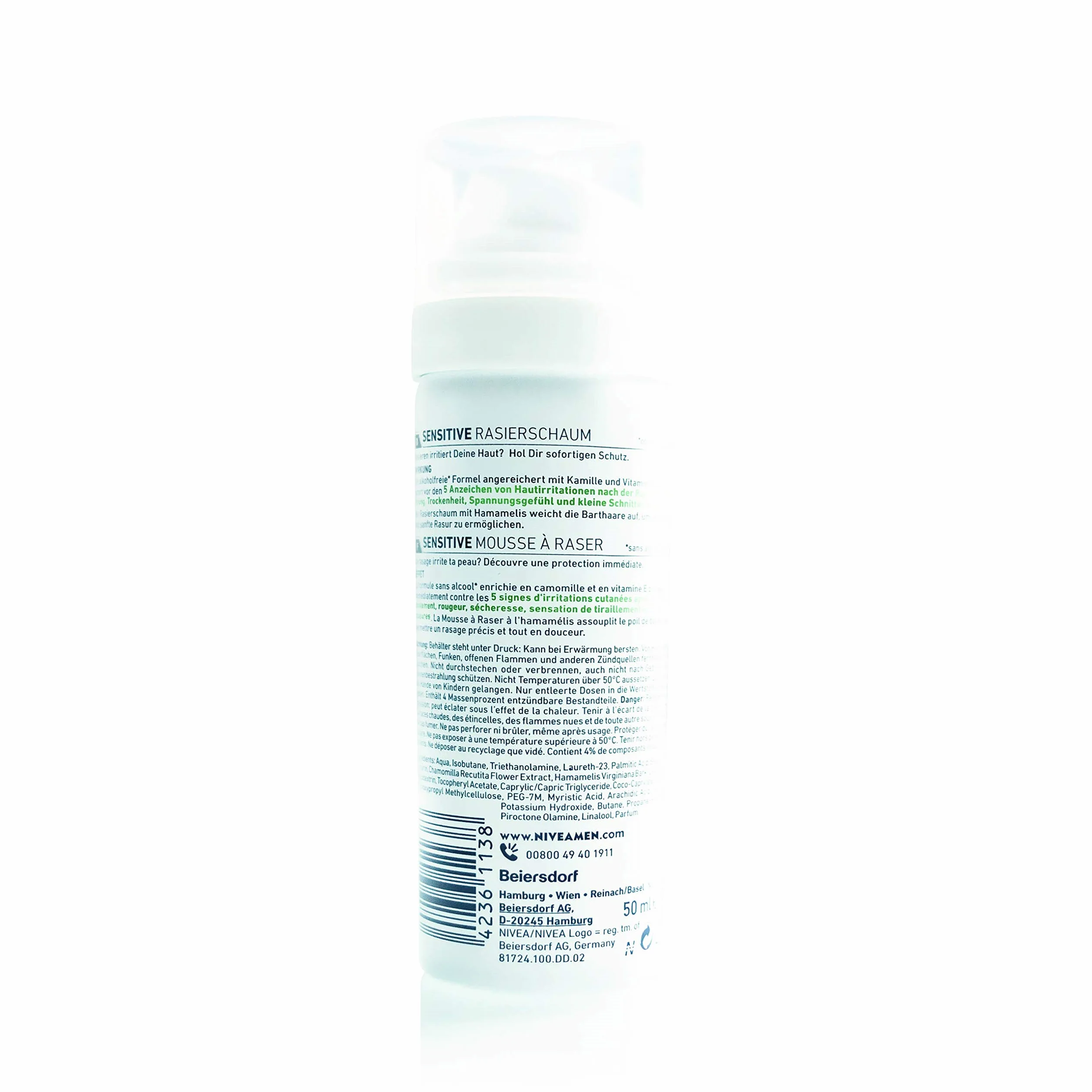 5Pack Nivea mini schiuma da barba Sensitive 5x 50ml