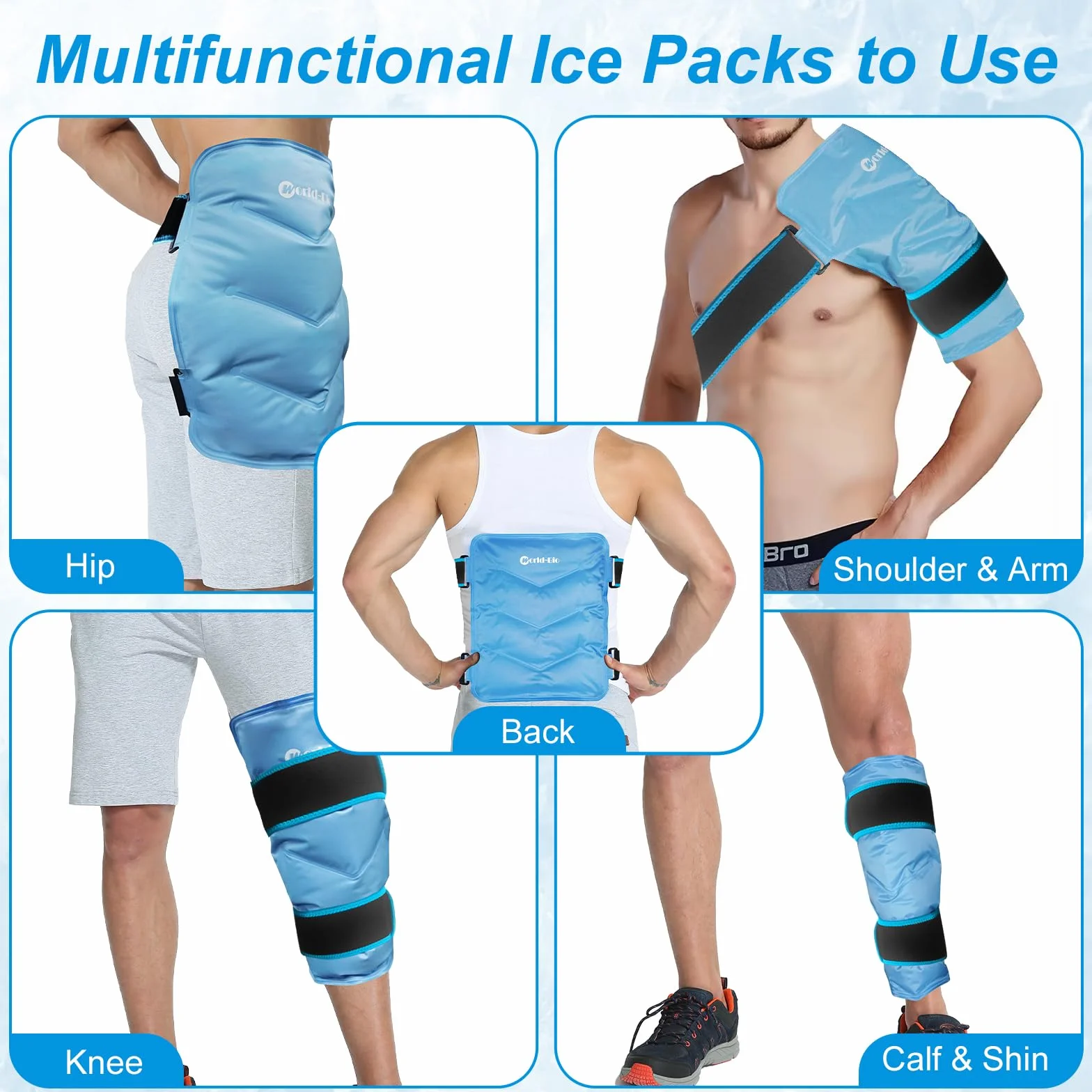 Fascia Ghiaccio Gel per Anca Riutilizzabile, Impacco Freddo Caldo per Protesi Anca Post Chirurgia, Borsa Ghiaccio per Borsite Dolore Nervo Sciatico, Compressa Crioterapia per Infiammazione Gonfiore