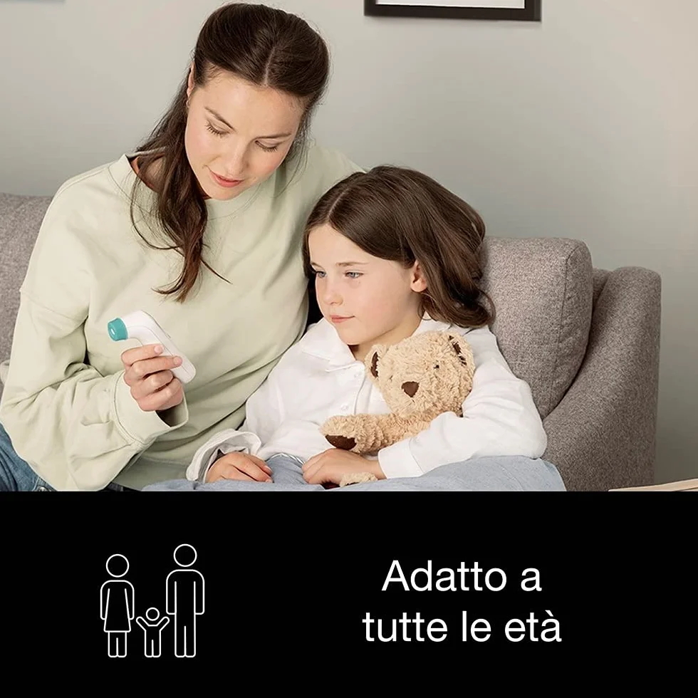 Braun Sensian Swipe 5 Termometro frontale BST200, Tecnologia TempleSwipe, Display digitale a colori, per neonati e bambini, risultati in 3 secondi