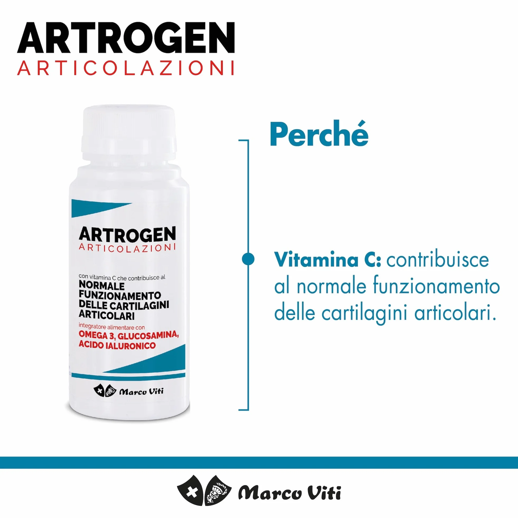 Marco Viti Artrogen Articolazioni Integratore Alimentare 60 Perle Soft gel, 98.4 grammo, 1