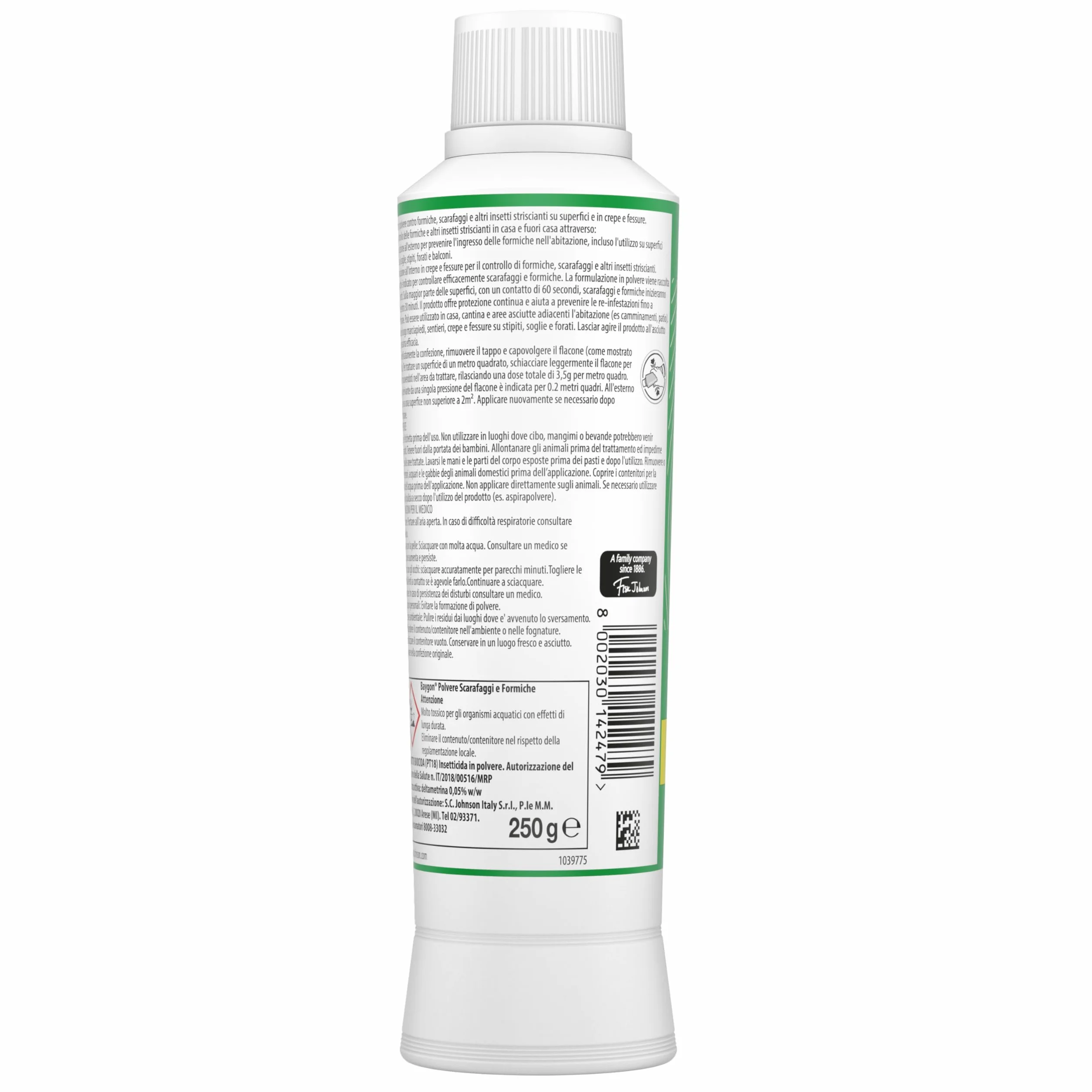 Insetticida Baygon Polvere Scarafaggi/Formiche Gr. 250