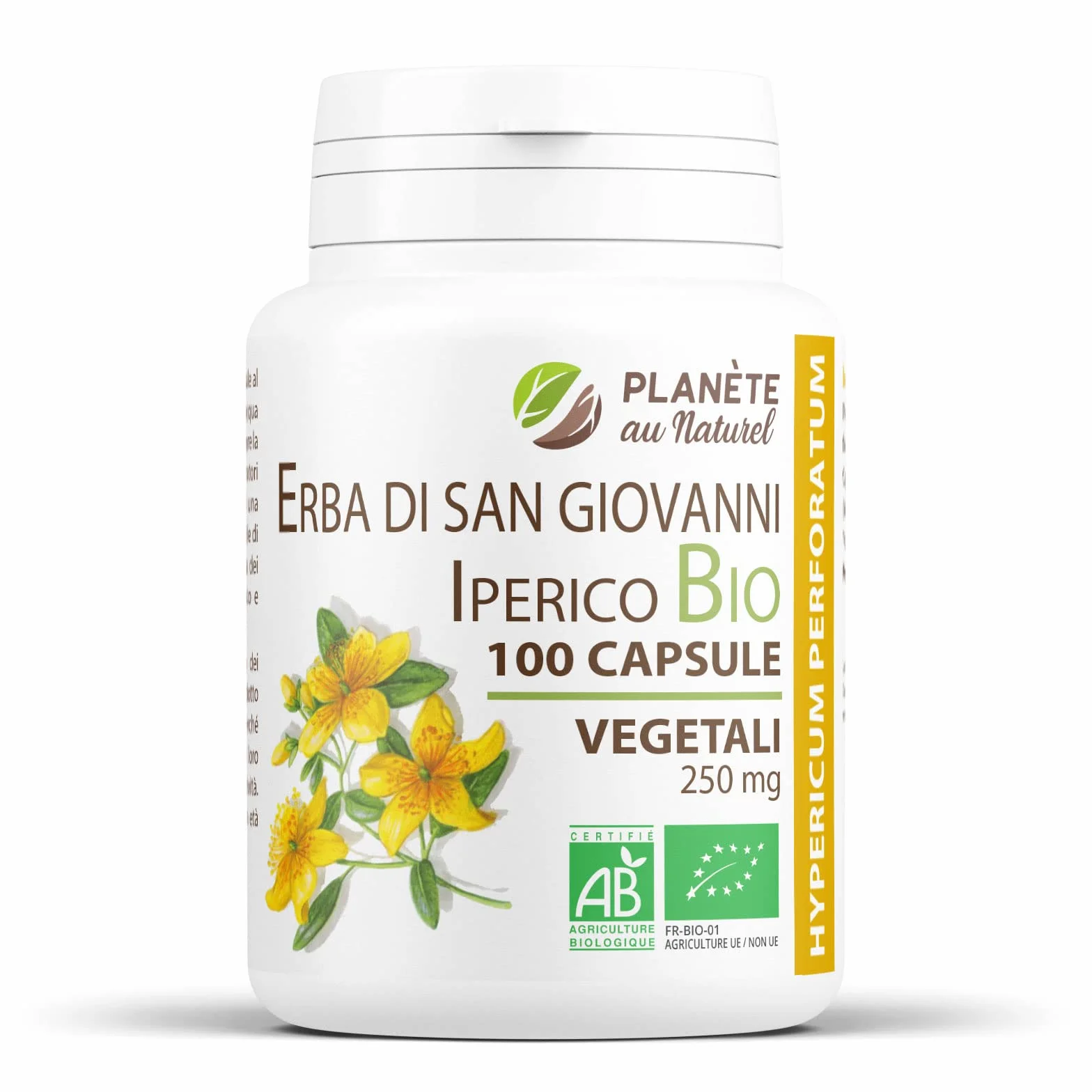 Erba di San Giovanni Bio 250mg - 100 capsule - Hypericum Perforatum - Natureen | Planète au Naturel