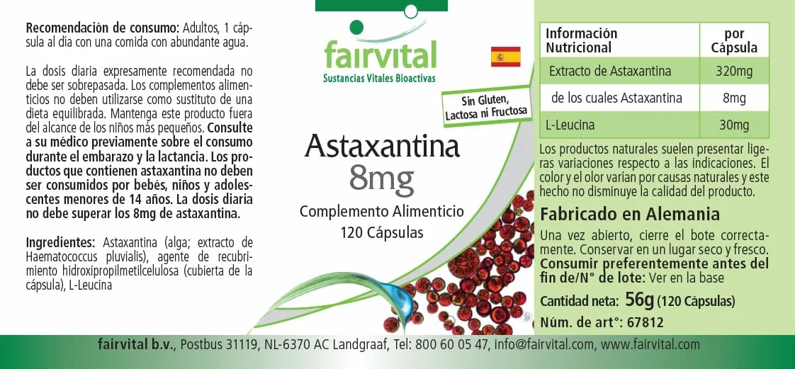 Astaxantina 45mg 120 capsule AstaPure® beadlets - alte dosi 2 mesi
