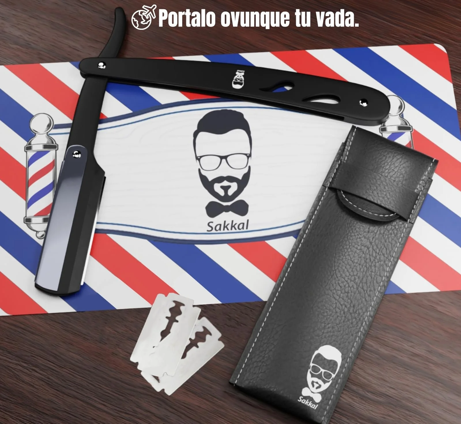 Rasoio a mano libera 20 Mezze lamette kit barba uomo professionale barbiere lame rasatura