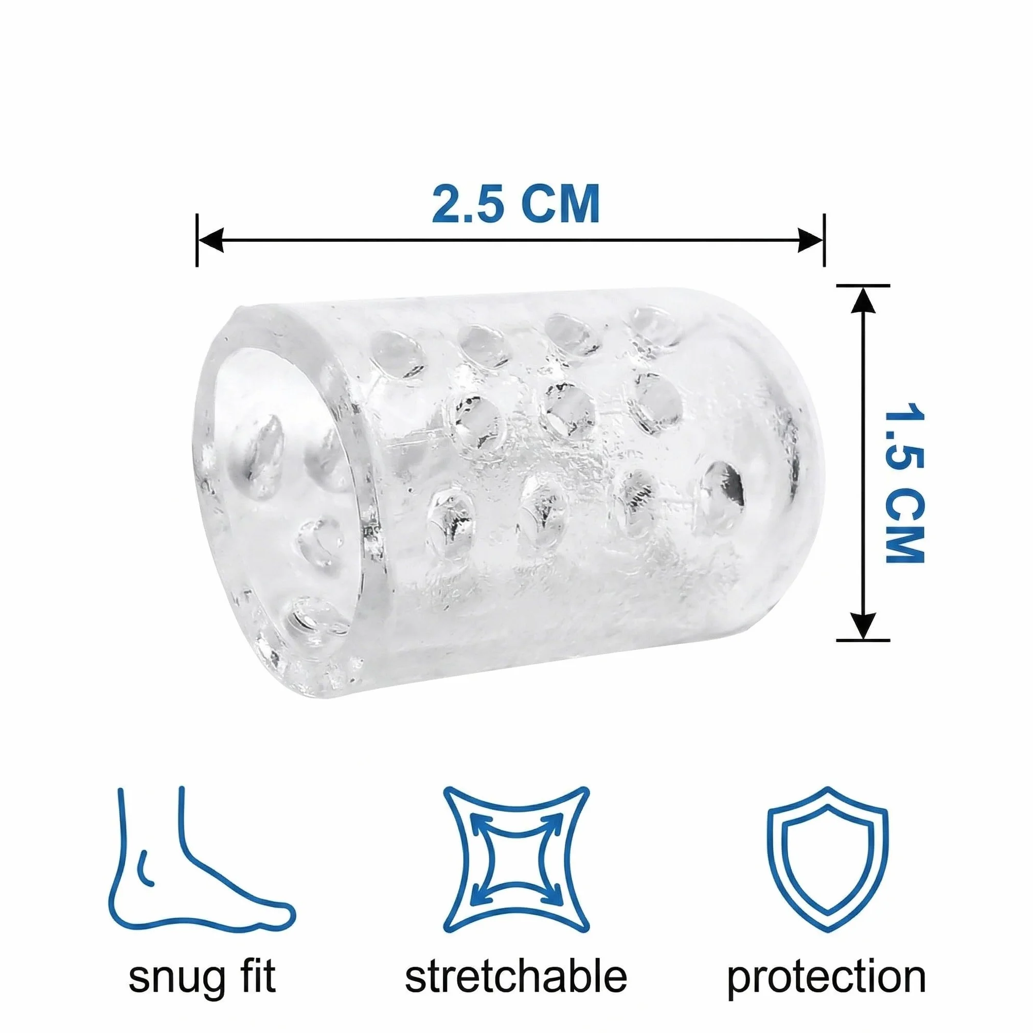 60 Pezzi Proteggi Dita Piedi in Silicone, Protezione Mignolo Piede Trasparente e Traspirante, Copri Dita Piedi per Prevenire Vesciche, Calli e Occhi di Pernice, Silicone Morbido ed Elastico