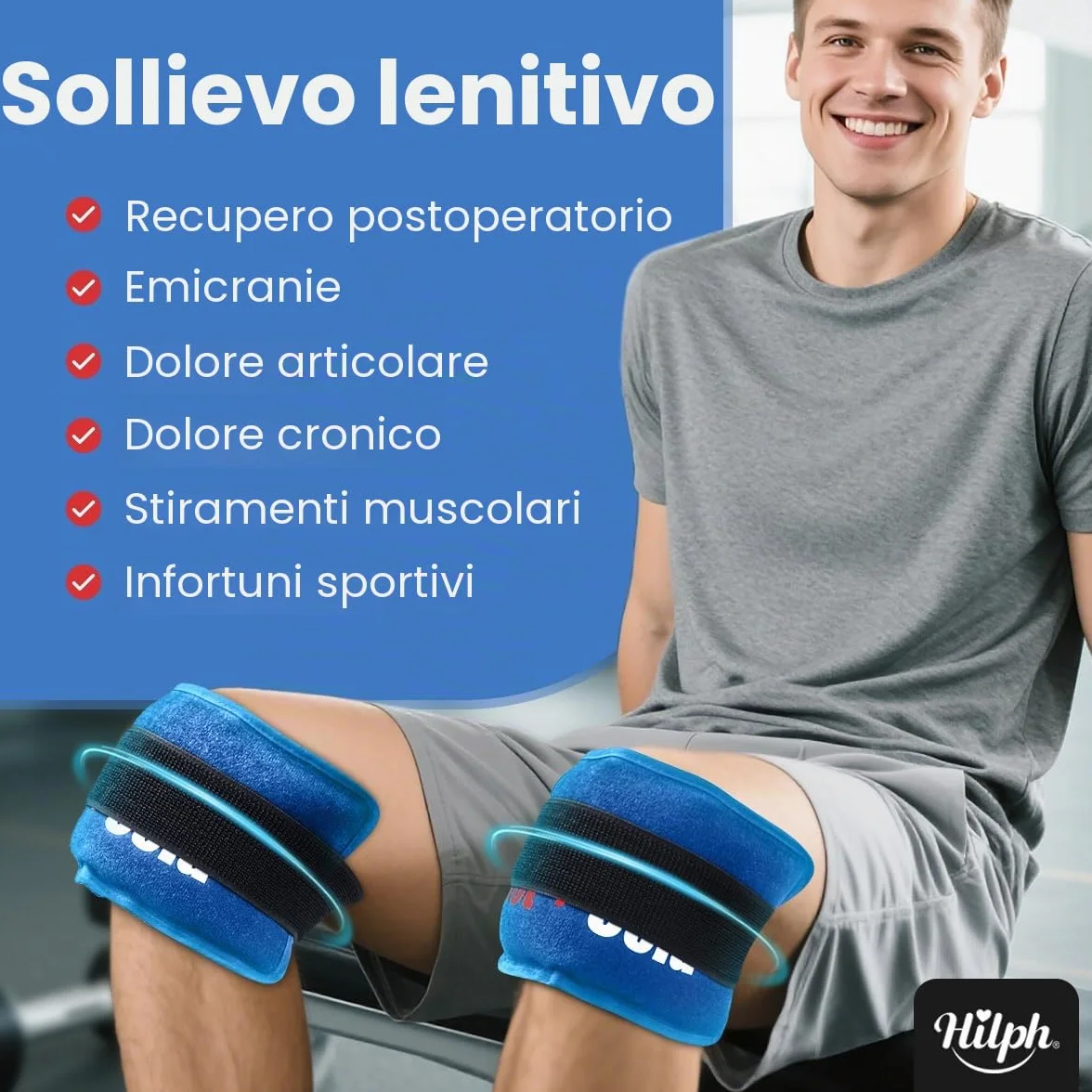 Hilph Impacco di Ghiaccio Gel Riutilizzabile, 2 Pezzi Ghiaccio Gel Freezer per la Terapia a Caldo e Freddo per Lesioni, Cuscinetto Gel Caldo Freddo per Viso, Testa, Occhi Stanchi, Denti del Giudizio