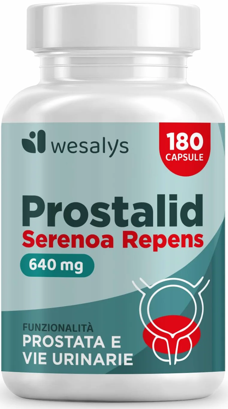 SERENOA REPENS 640MG 180 CAPSULE Saw Palmetto Integratore Prostata con Licopene Pygeum Africanum Zucca Ortica