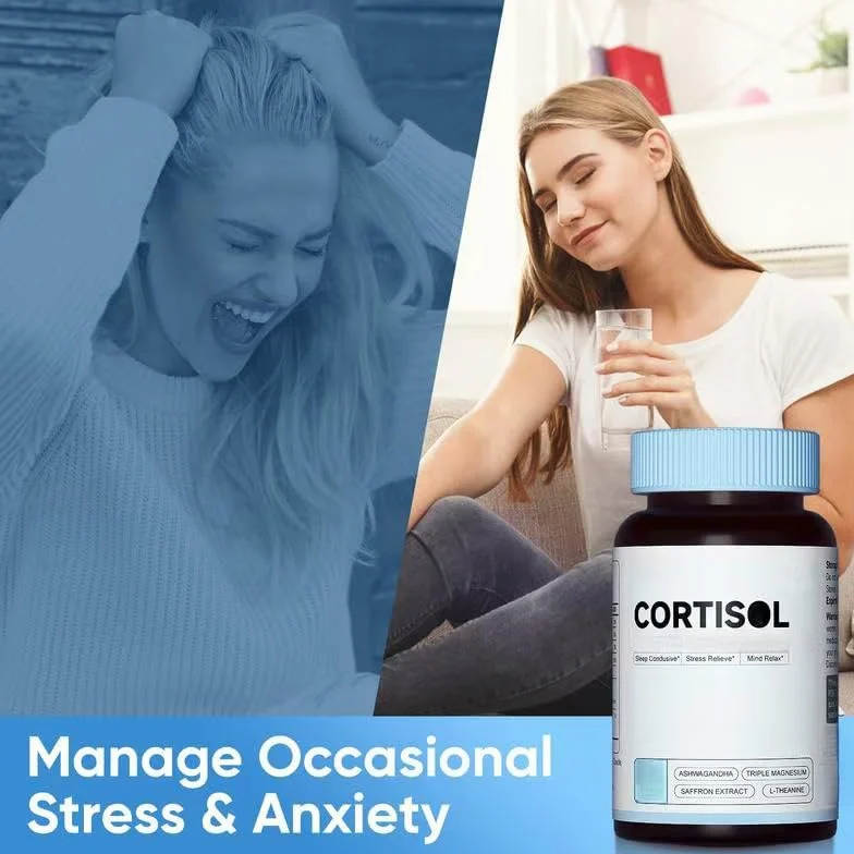 Cortisolo Disintossicazione per Donne e Uomini - Controllo Riduzione Livelli Elevati - Equilibrio Calma Stress Relief Salute Ghiandole